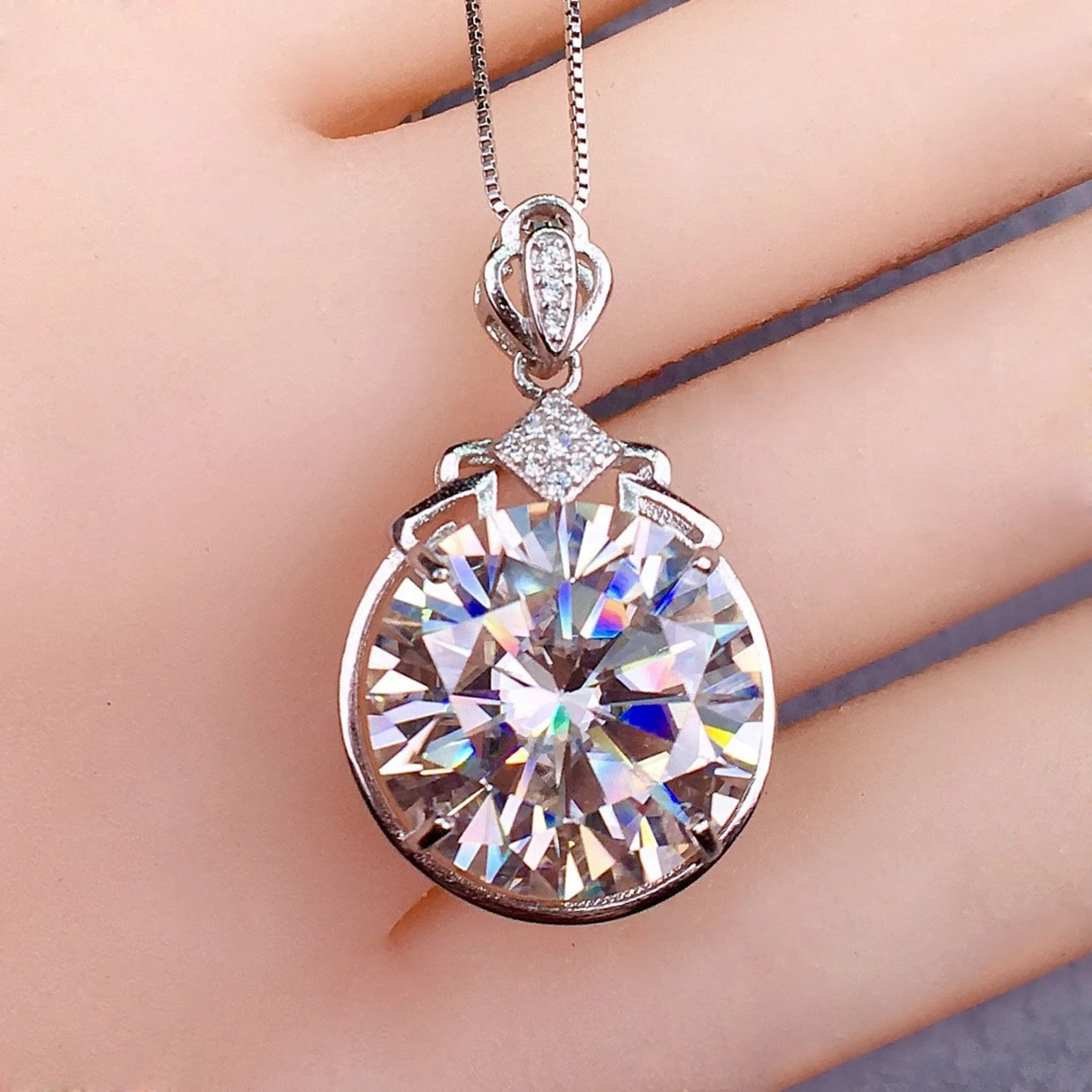 23 Ct Certified White Diamond Solitaire Pendant-FREE Diamond Studs