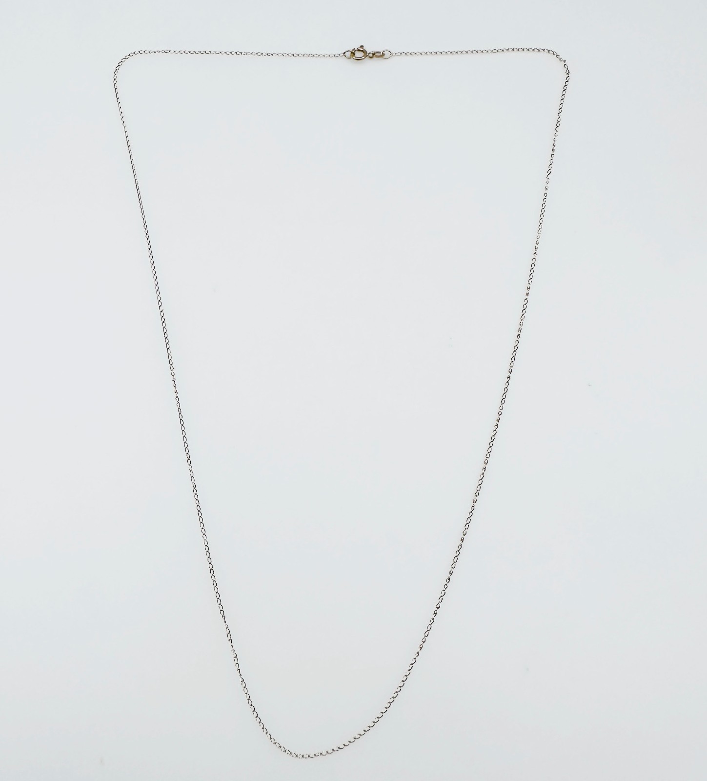 Solid 10K Yellow Gold Thin Cable Link Chain Necklace, .8mm, 18 1/4″, 0.4g