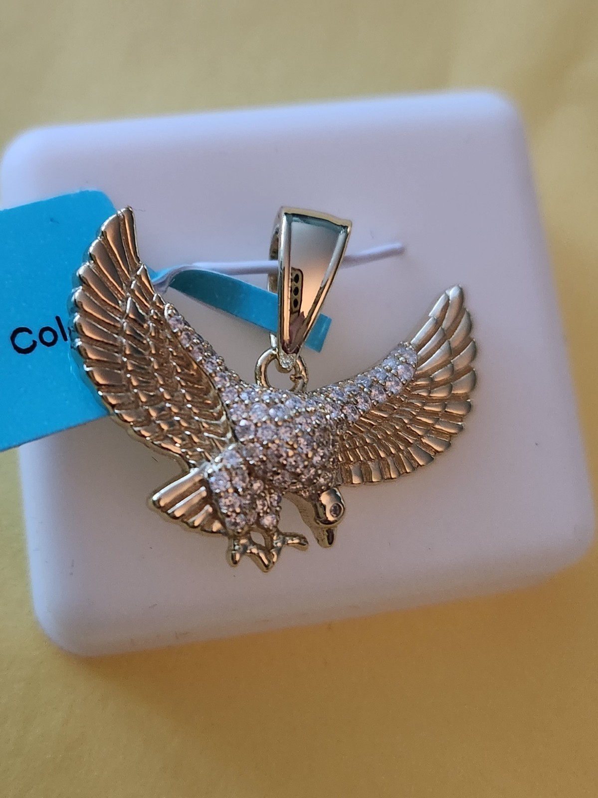 .51 Moissanite Gold Tone Eagle
