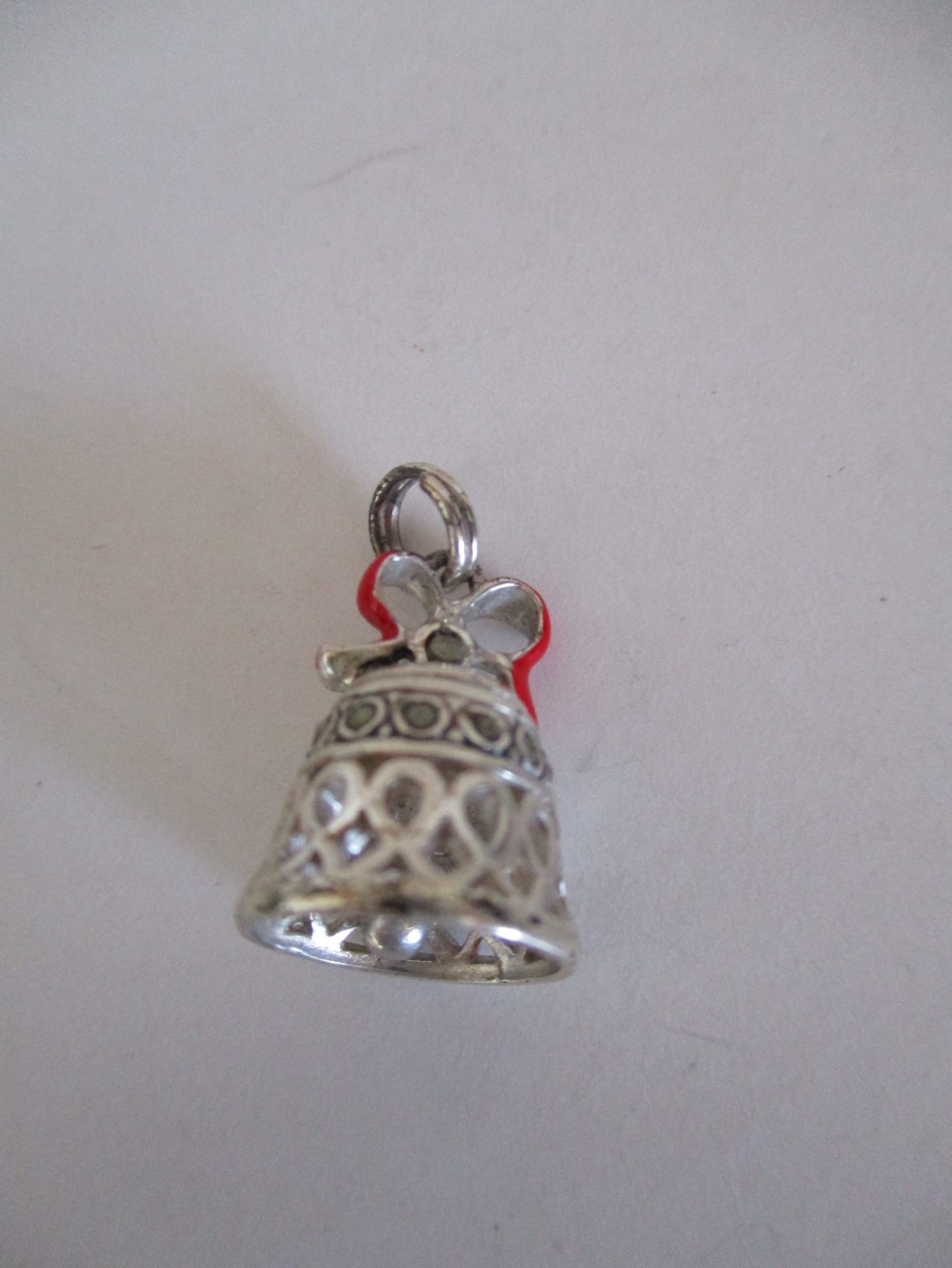 Sterling Silver 16″ Chain & Marcasite~29 Stones~ with Double Clasps + Bell Charm