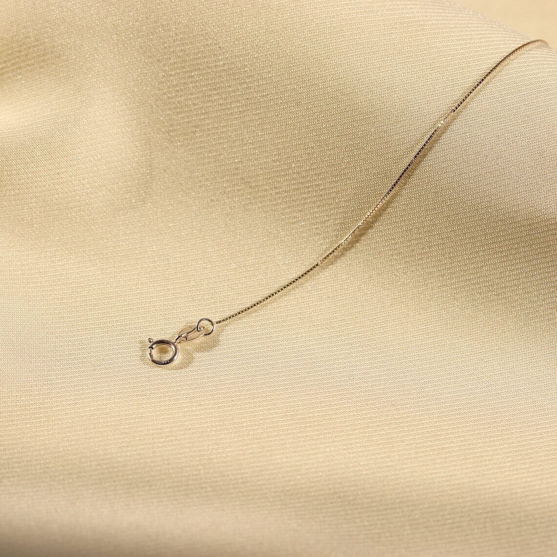 Women 10K Solid White Gold Box Chain 16” 18” 20” 22” 24′ 26” 30”