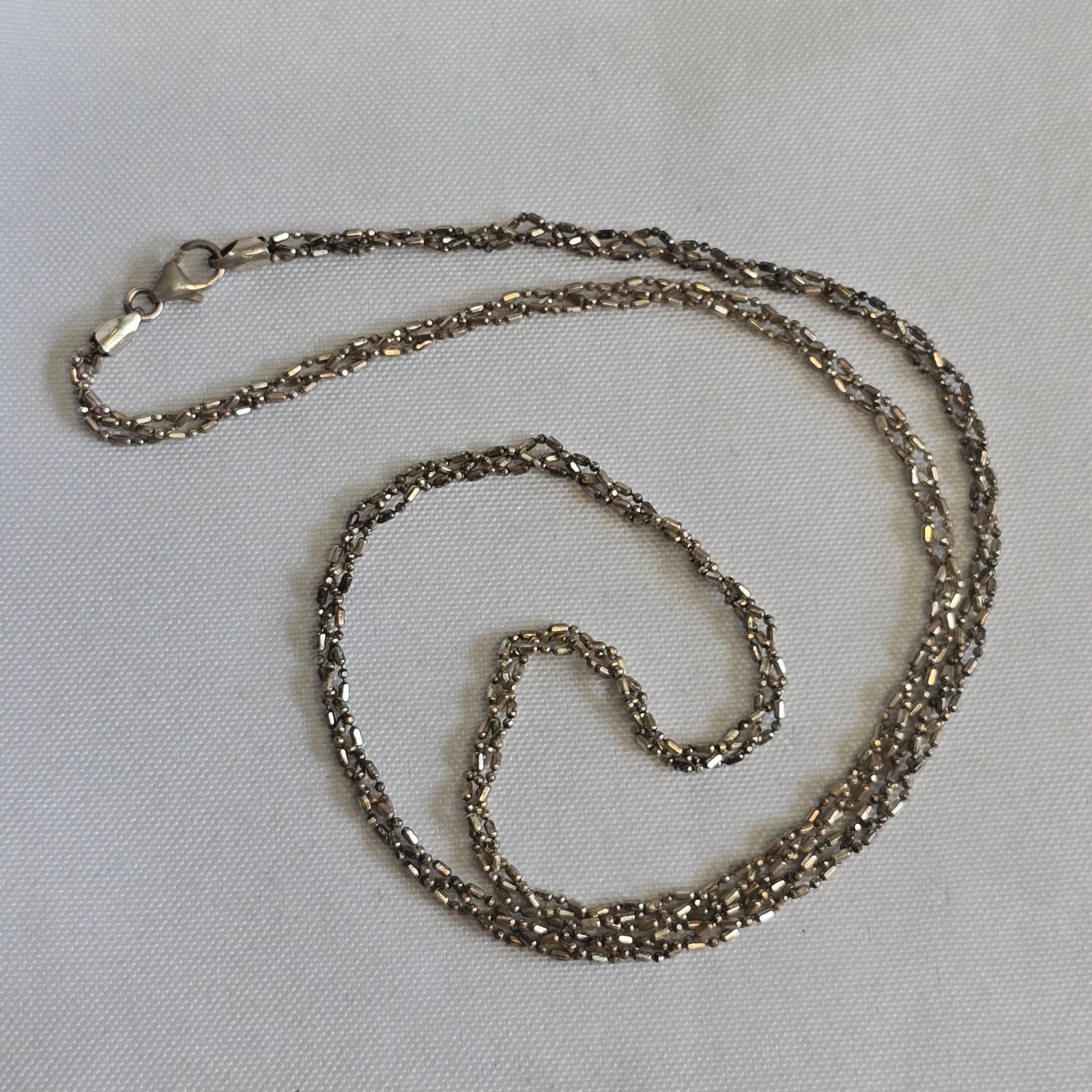Sterling Silver Necklace 9.41g Fine Jewelry 23.5″ Unique Chain Lobster