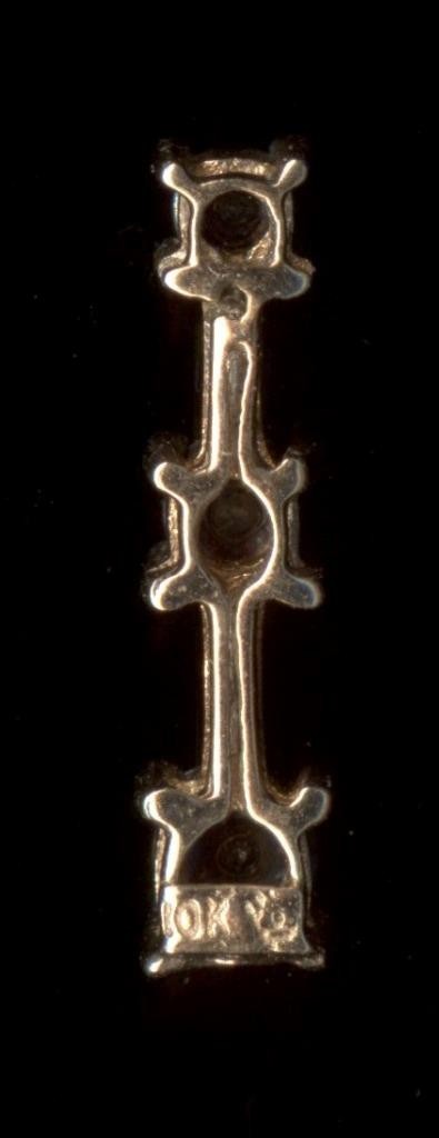 New 10K 16mm Solid Yellow Gold Natural Round Diamond 3 Past Present Pendant yh