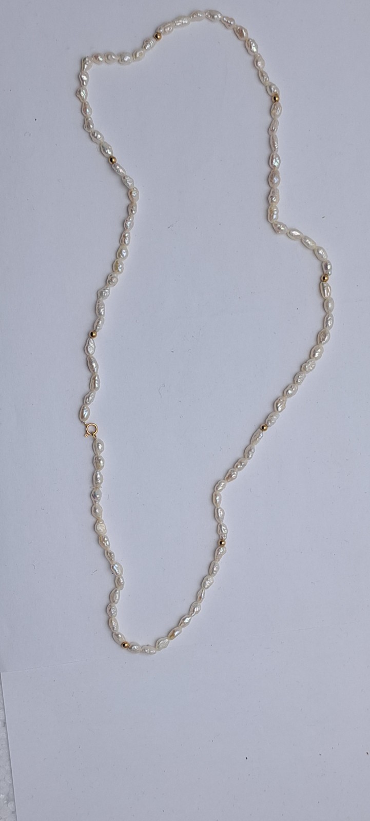 New Necklace Freshwater Pearl 14kt Gold 24 Inches