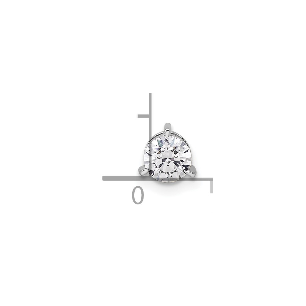 14k White Gold 1/2 Ct Round Cut Lab Grown Dimaond VS/SI G+ Solitaire Pendant