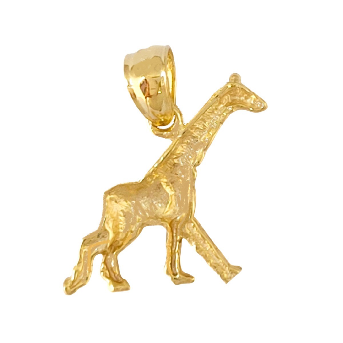 14k Yellow Gold Giraffe Pendant / Charm, Made in USA
