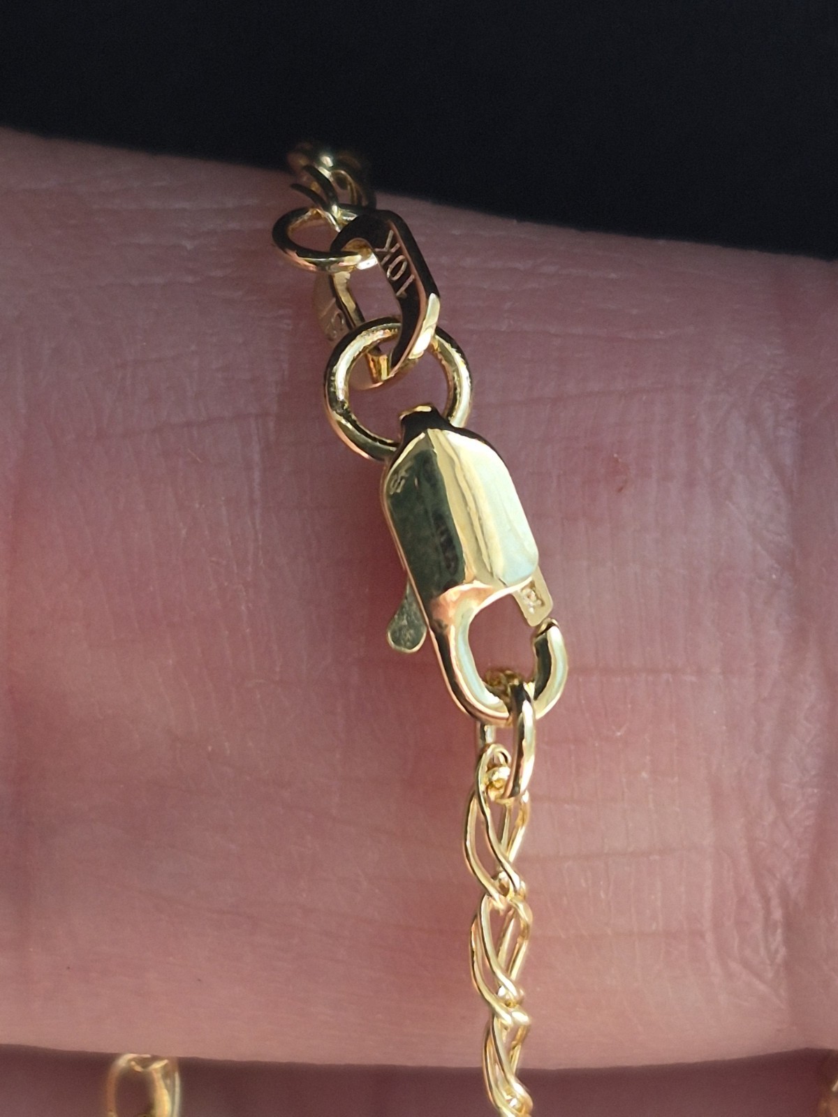 Solid 10k Gold 18in Rombo Link Double Cuban Necklace Dainty 2mm Elegant