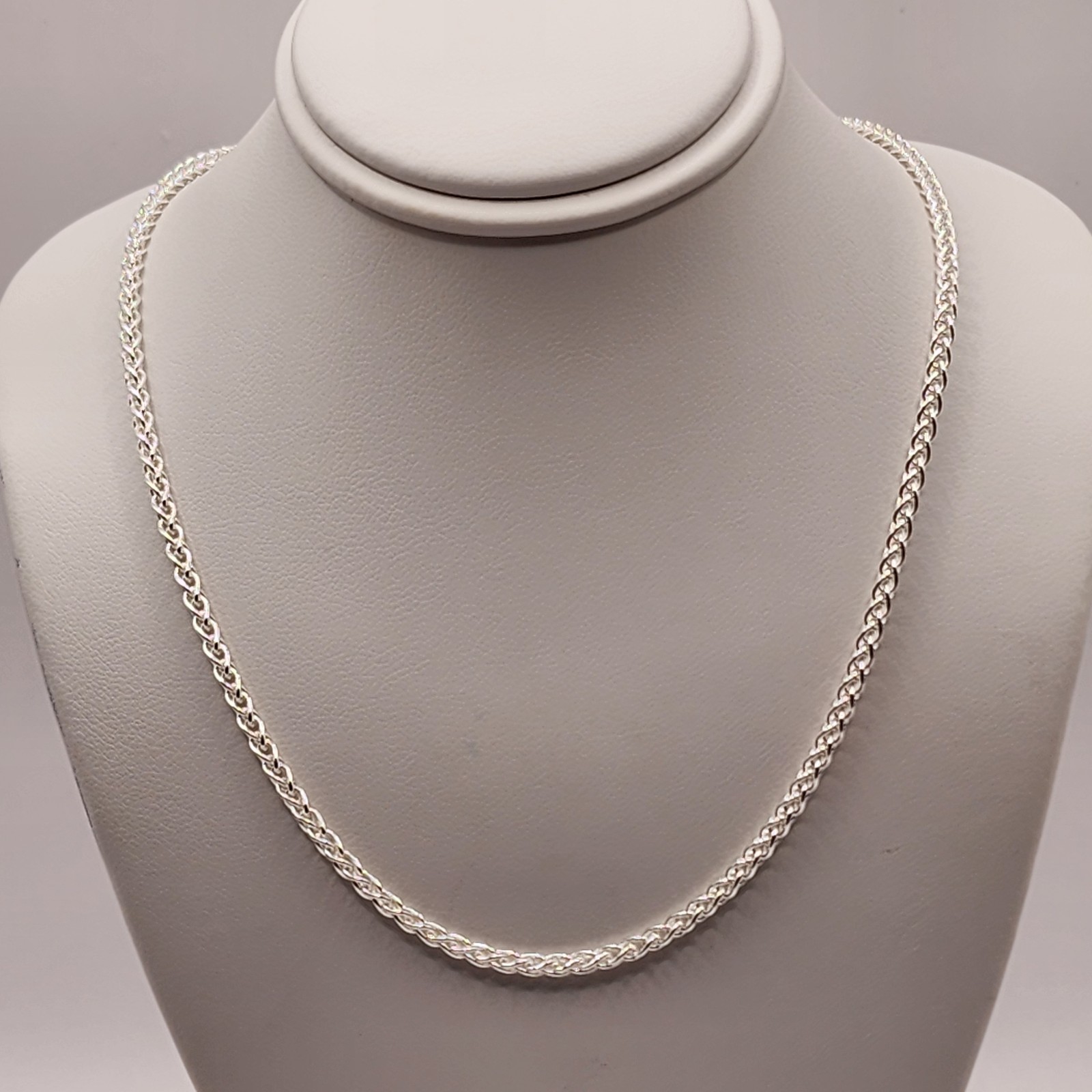 925 NEW Sterling Silver ITALIAN Chain- Wheat 22″ Length 2mm Width FREE Shipping