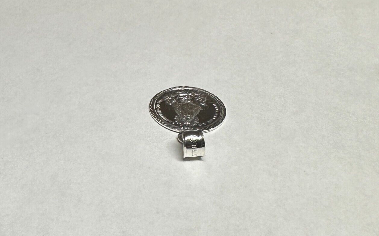 Sterling Silver 925 Our Lady of Charity “Caridad del Cobre” 19mm Round Medal