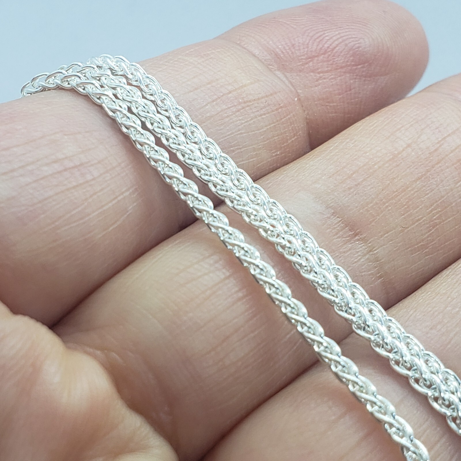 925 Sterling Silver Spiga Wheat Chain Necklace Bracelet Men Women 2mm 7″ to 30″