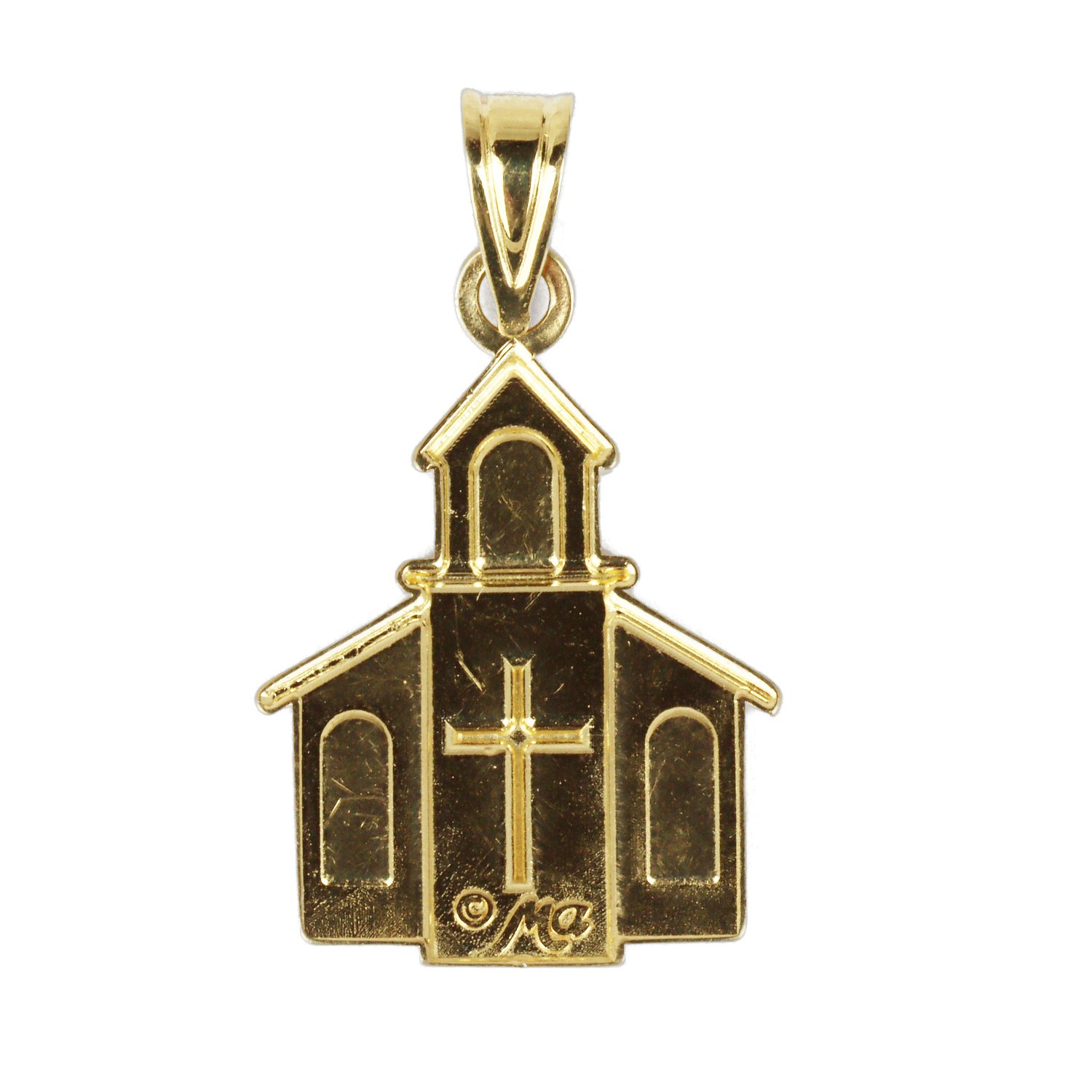 Women’s 14k Yellow & White Gold Church Pendant