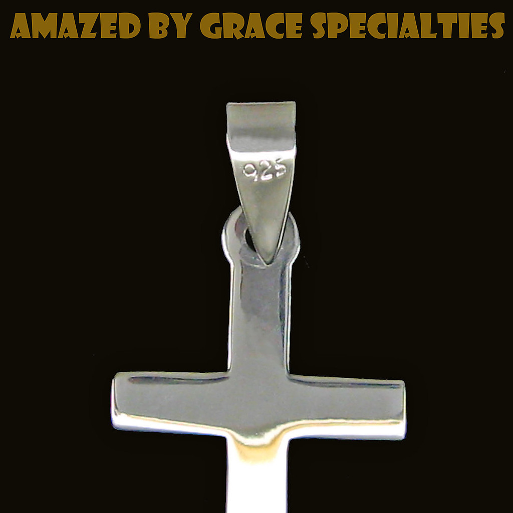 Mid Sized Plain Thin Cross Pendant in ‘925’ Sterling Silver – NEW!