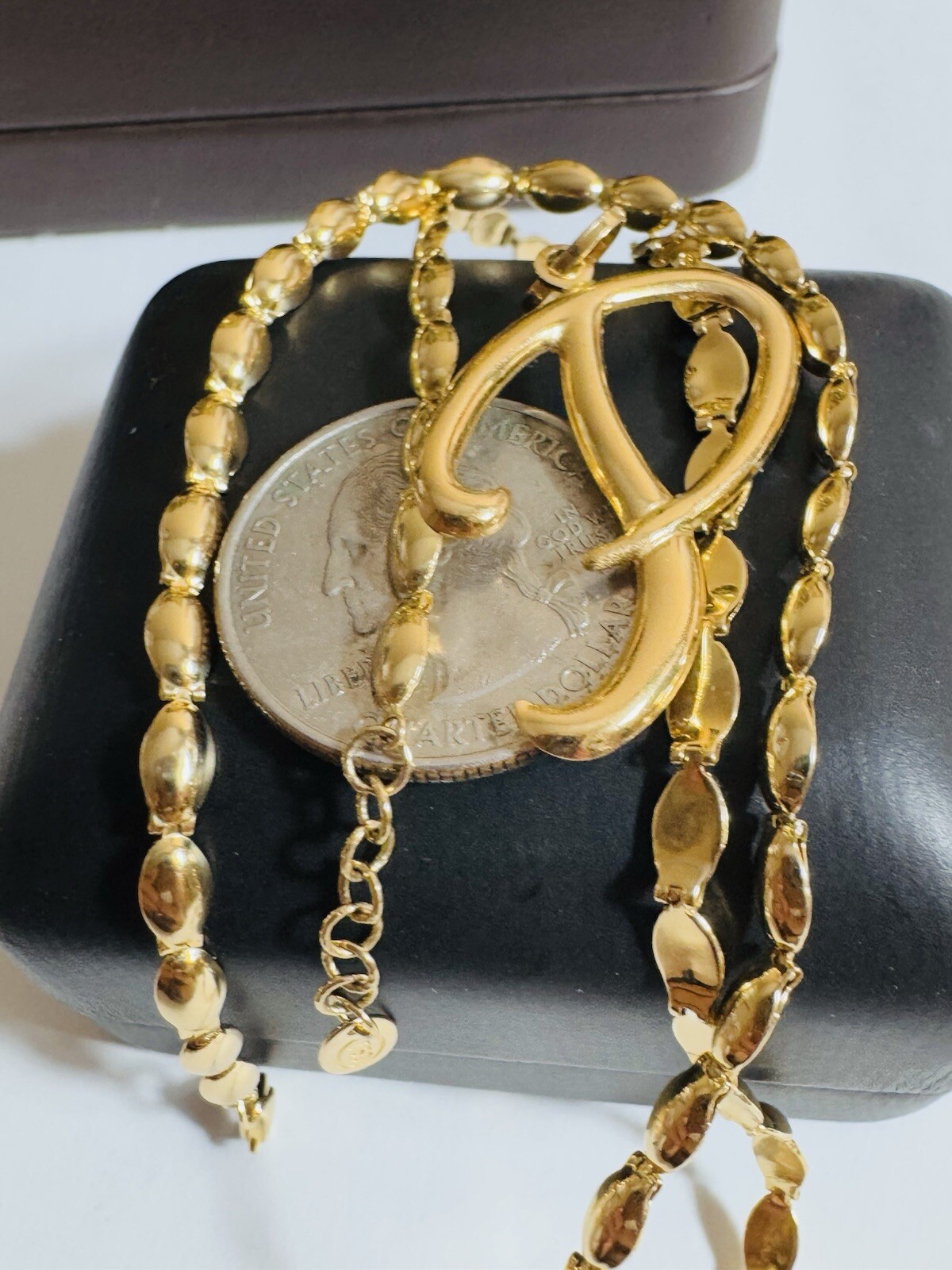 18K 750 Genuine Gold Chain Oval Link P Necklace 17”/18” Long 9.5g 3.5mm