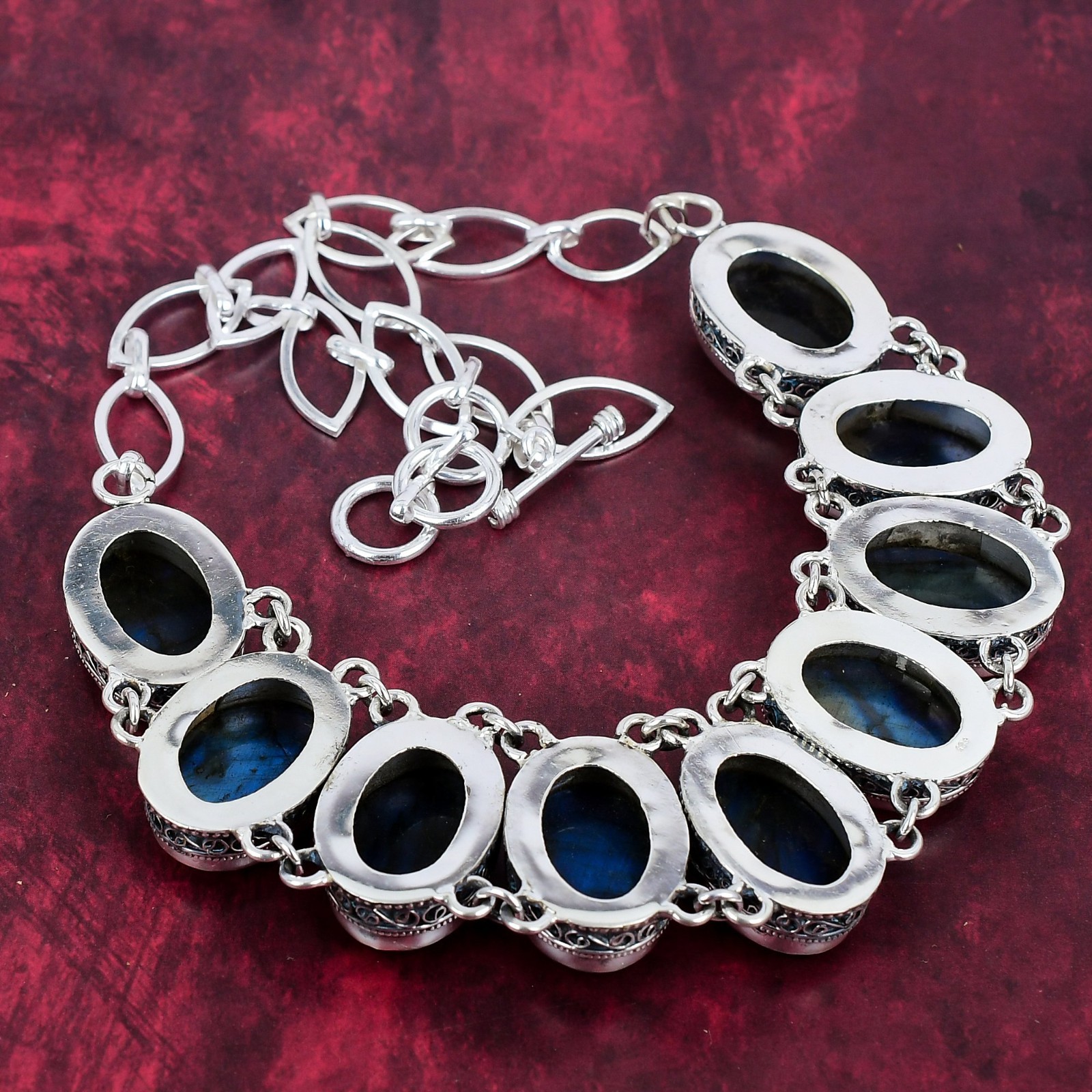 Labradorite Gemstone Handmade 925 Solid Silver Necklace Jewelry Gifts For Love