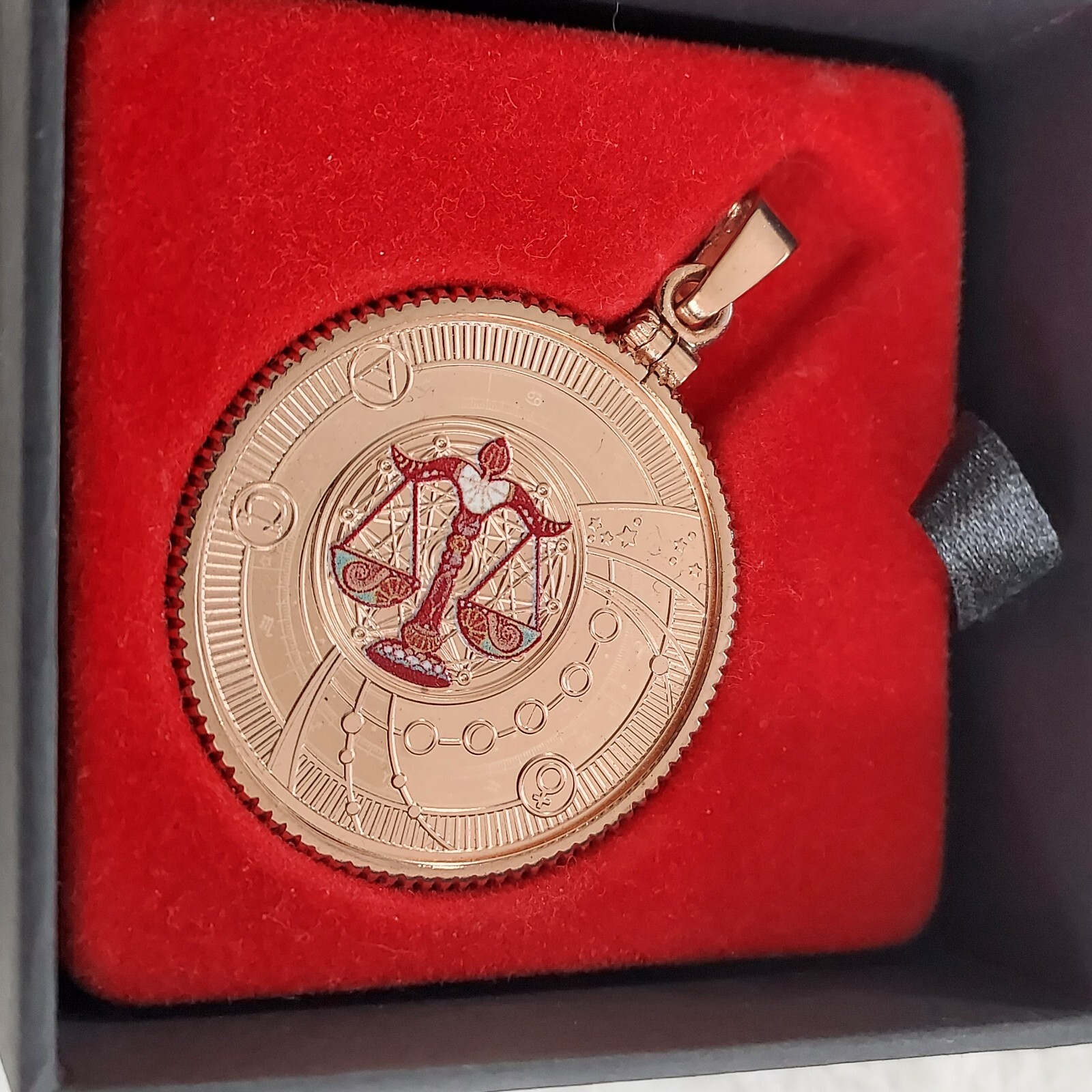 2021 Zodiac Silver Coin Pendant .999 Fine Silver | Rose Gold Bezel | COA 1 /999