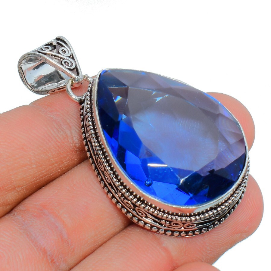 Tanzanite Gemstone Handmade 925 Sterling Silver Handmade Pendant Pendant 2.20″