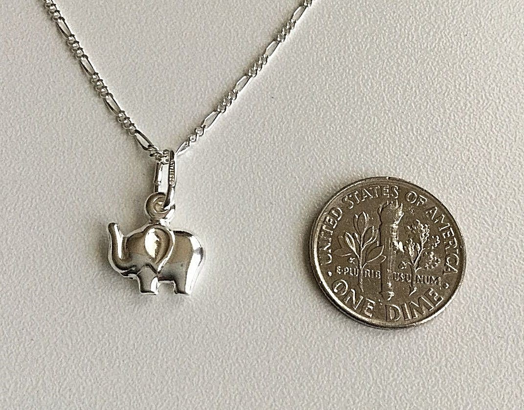 CADENA DE ELEFANTE EN 925 PLATA 18″/925 STERLING SILVER ELEPHANT NECKLACE-17mm