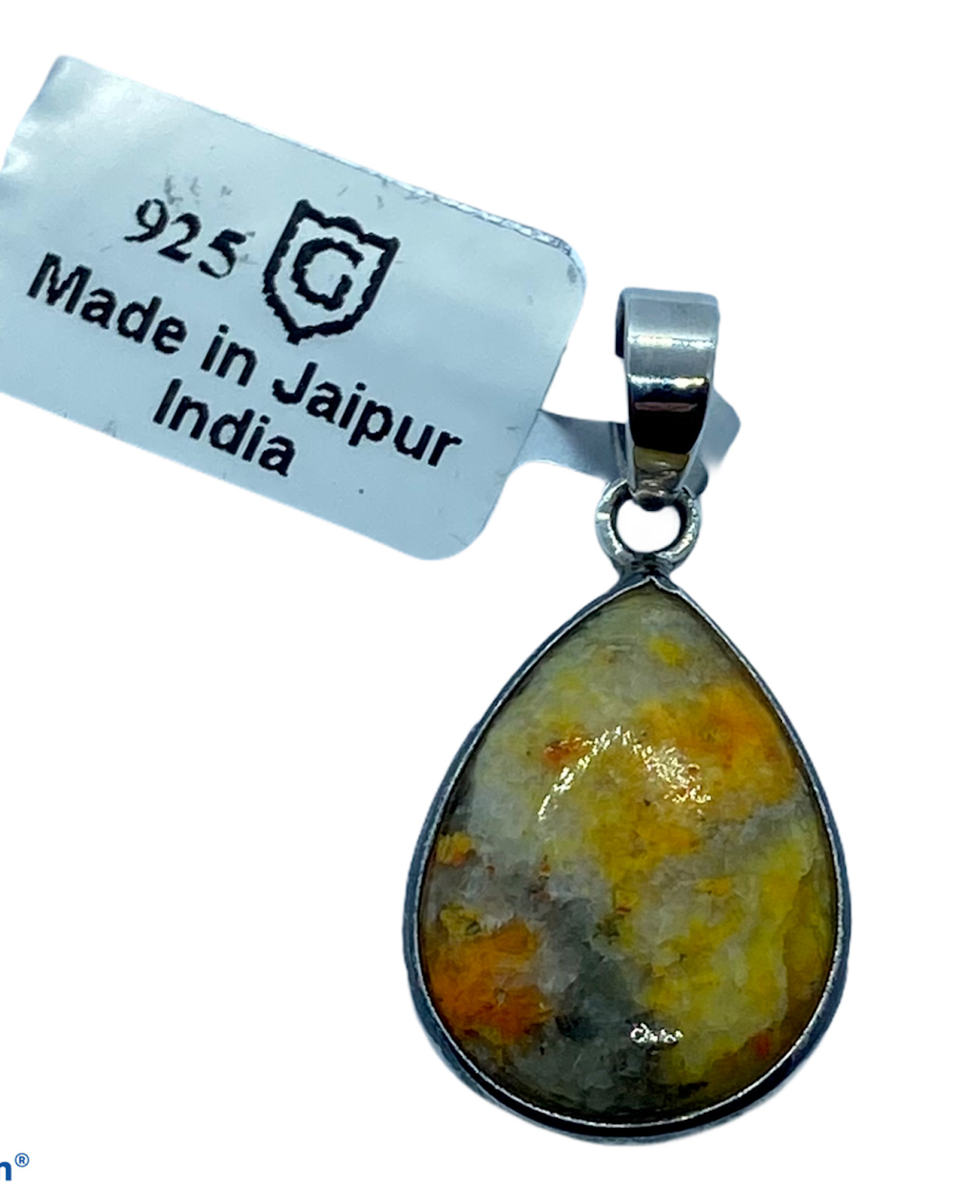 Bumble Bee Jasper 925 Sterling Silver Pendant 9.73cts