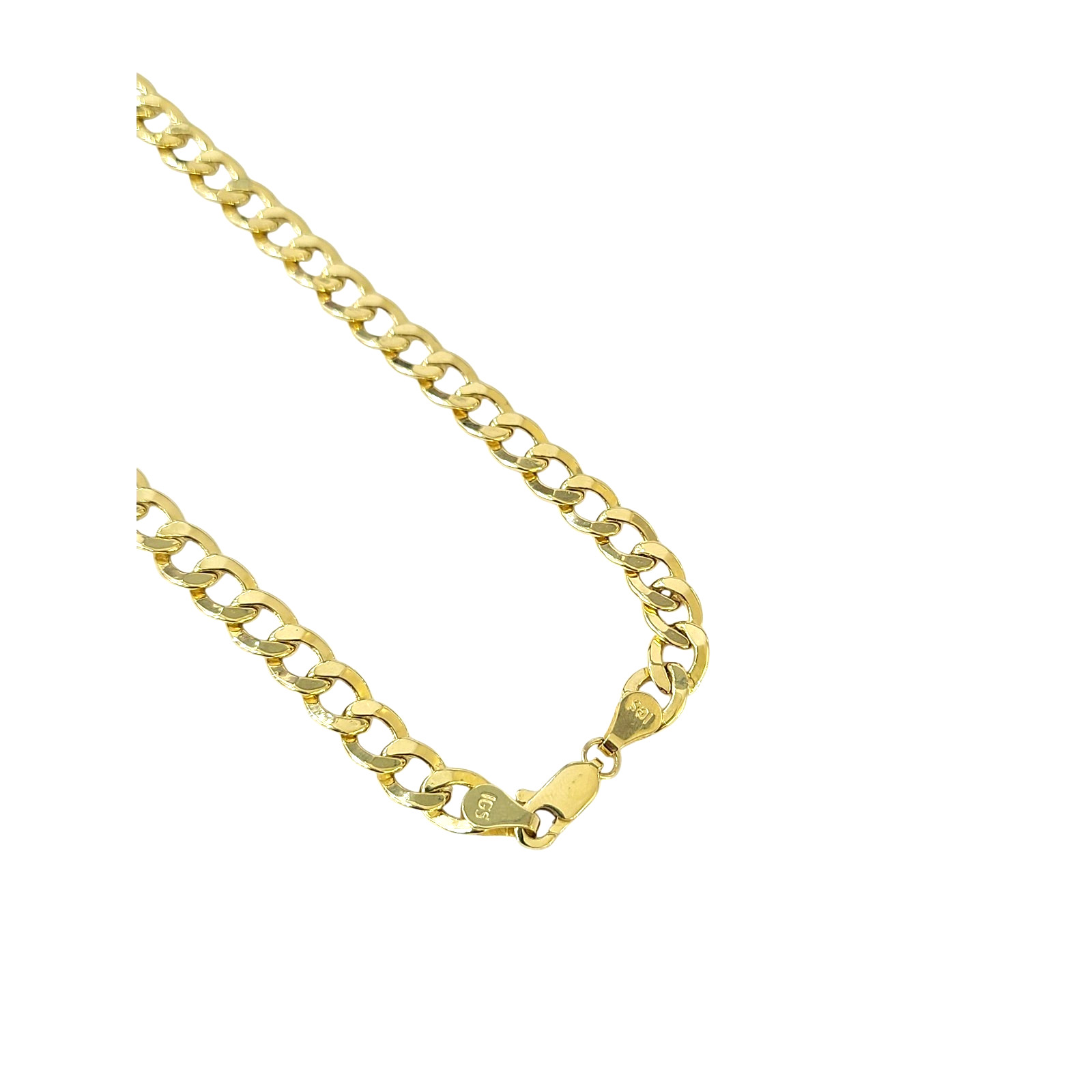 Real 14k Yellow Gold Cuban Curb Link Chain Necklace 7mm 24 Inch Men
