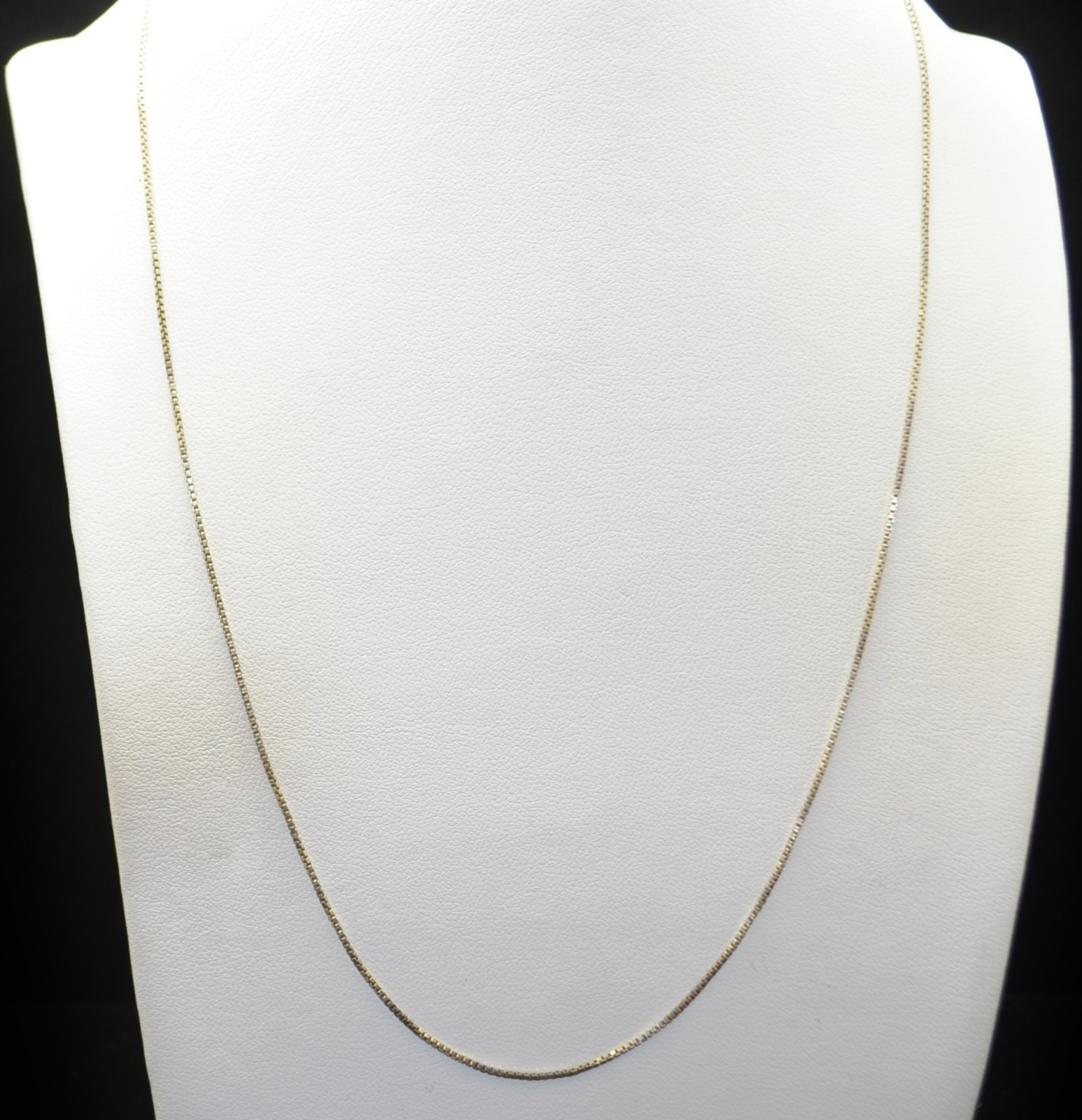 Sterling Silver Box Chain Necklace 18.25″ #FMG071