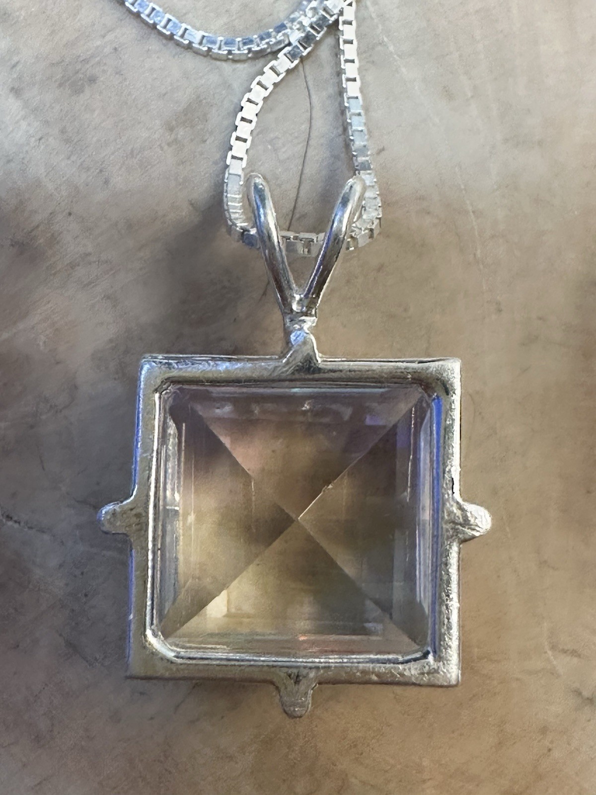 Lovely Rainbow Mystic Quartz Lab Created 14 Ct 925 Silver Necklace 20 In