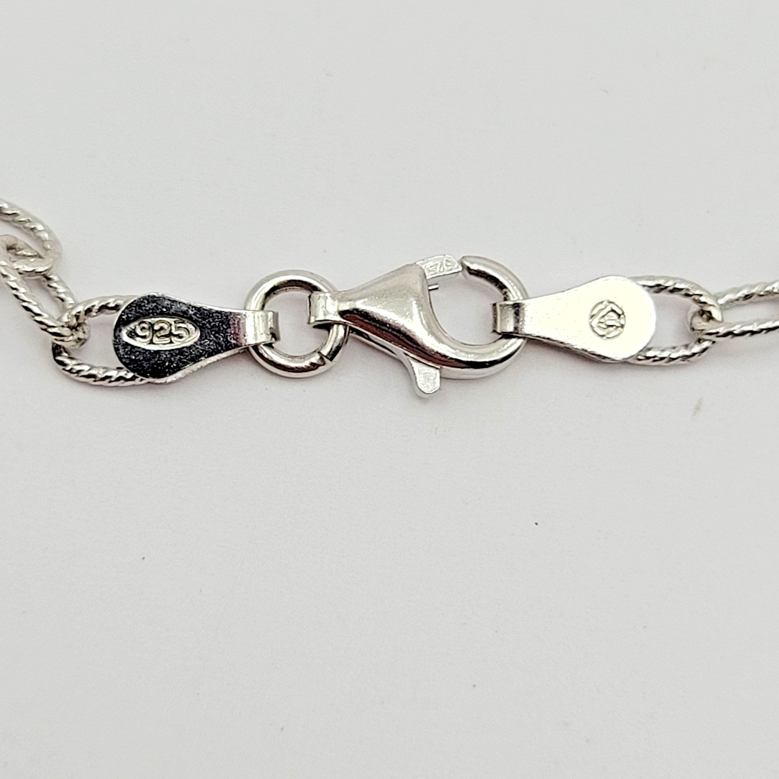 QVC Italian Silver Sterling 3.4mm Oval Twist Cable Link Chain Necklace – 18″
