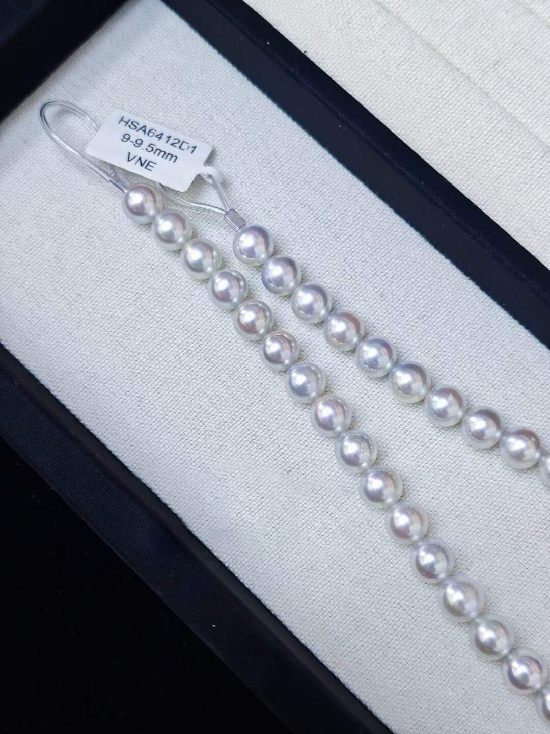 Very good big szie Aurora Madama 9.5mm Japanese Akoya saltwater pearl necklace