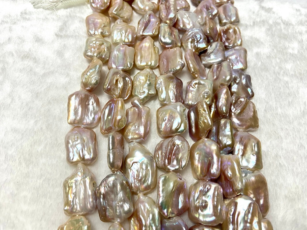 unique Huge 17″30x18x9mm south sea genuine golden pink purple la pearl necklace