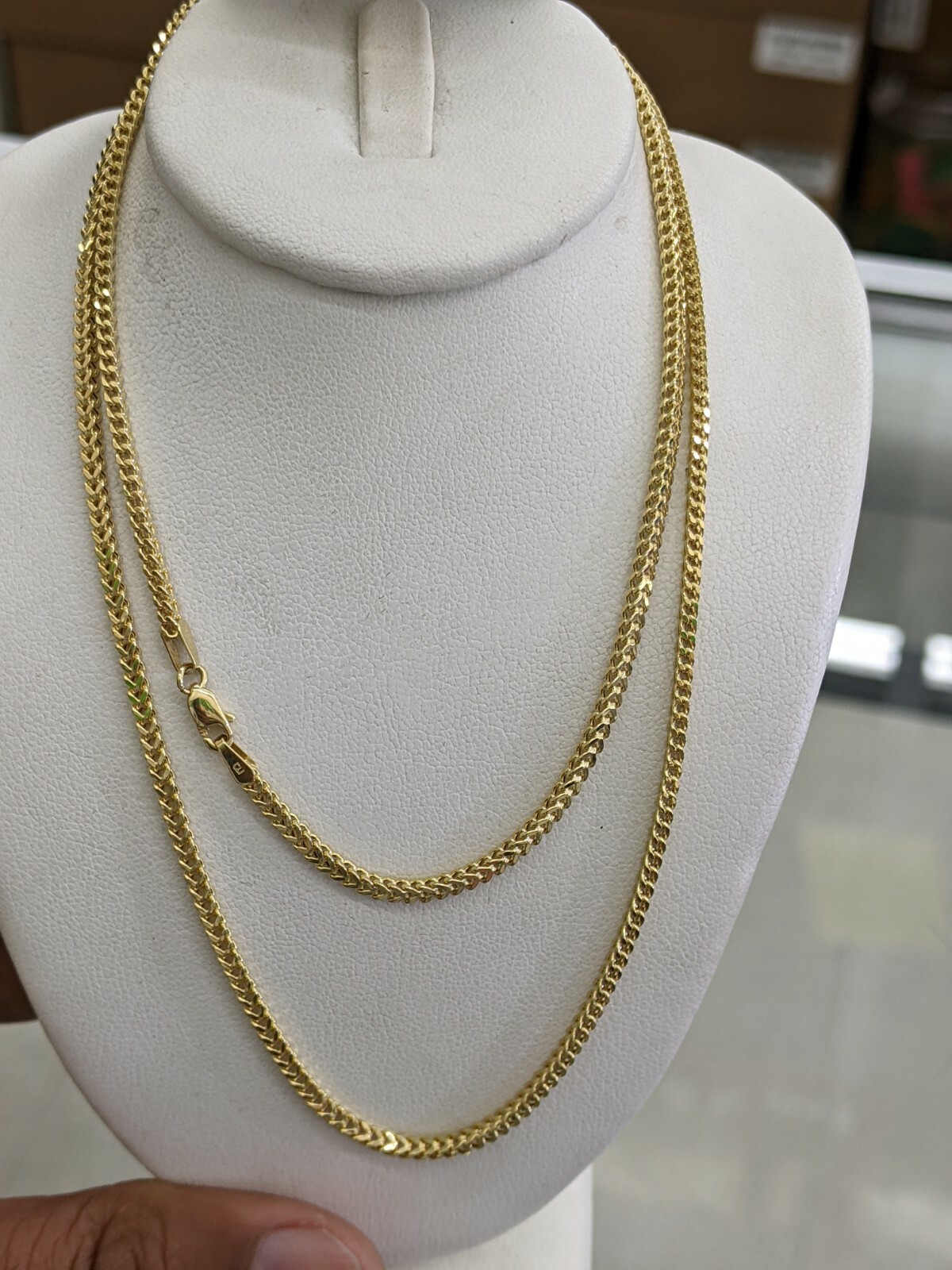 10kt Real Gold Franco Chain 2mm 24 Inch for men and women