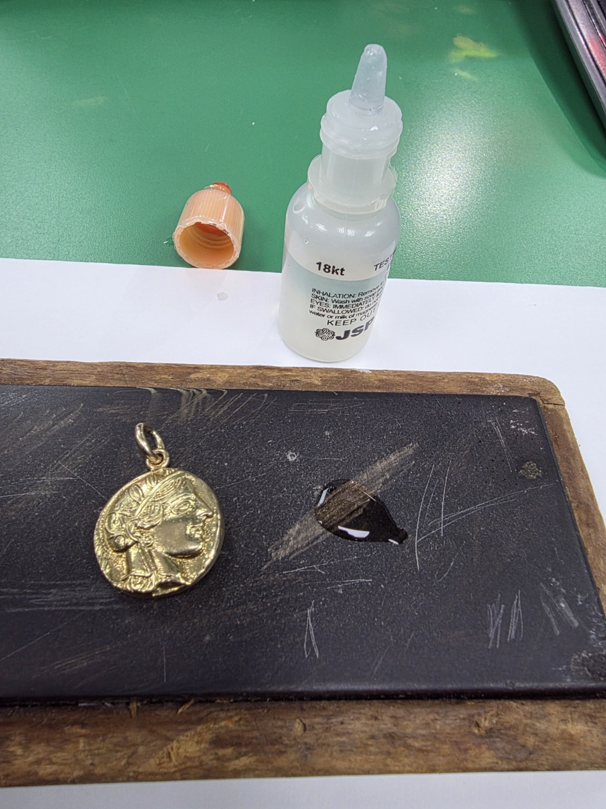 18k Yellow Gold Owl of Athena Coin Replica Pendant Charm