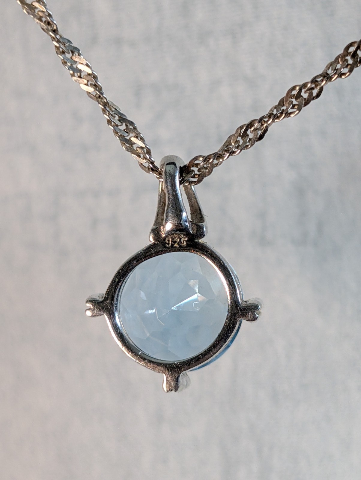 11ct Swiss Blue Topaz Pendant Sterling Silver Fancy Round Heart Prong Pendant