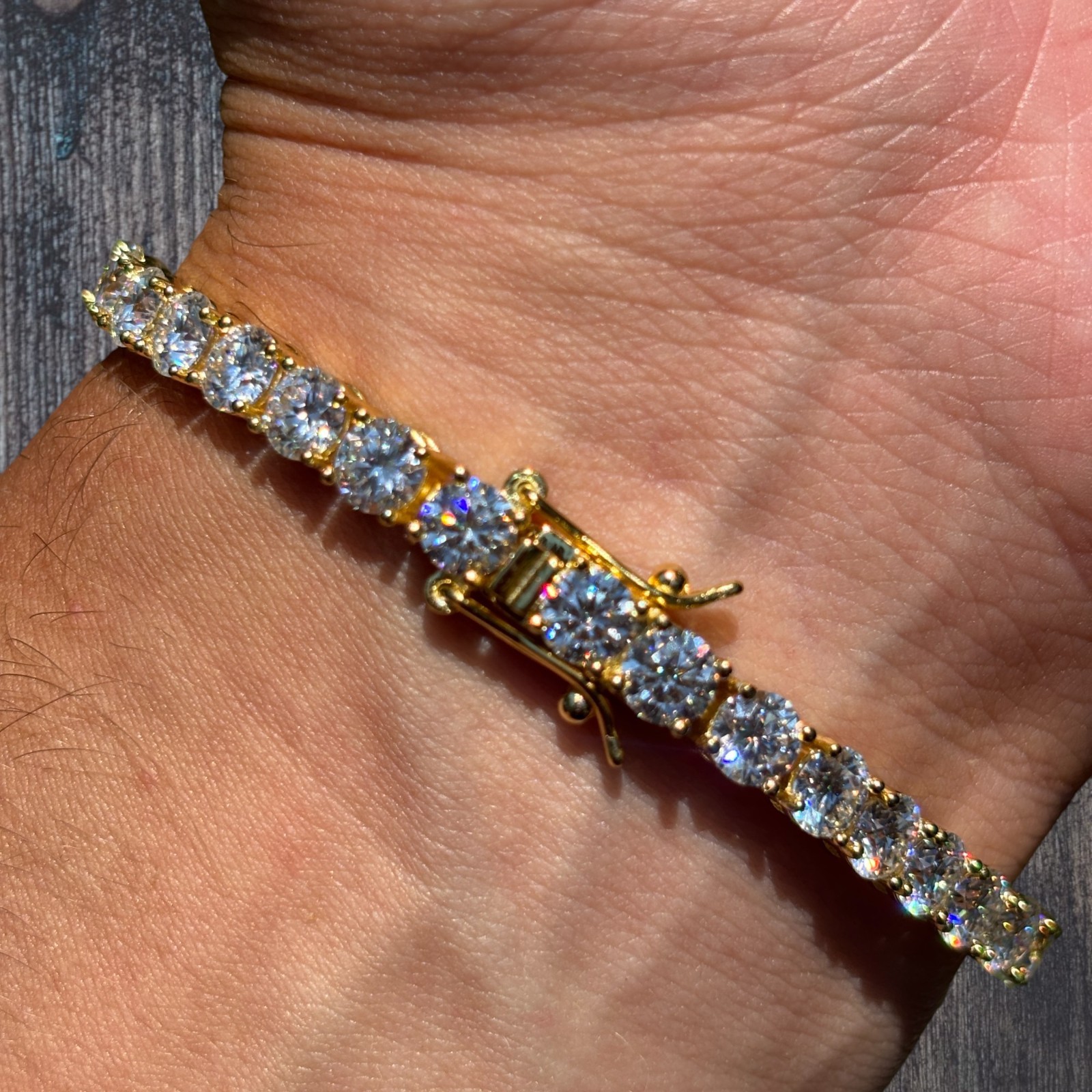 5mm Tennis Bracelet – Moissanite Or CZ – 925 Silver or 14k Gold/Rose Vermeil