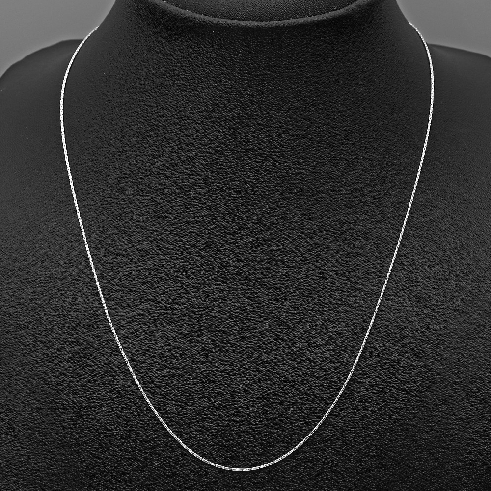18″ Sterling Silver Wheat Chain Necklace for Men & Women Smooth & Shiny DGC1020