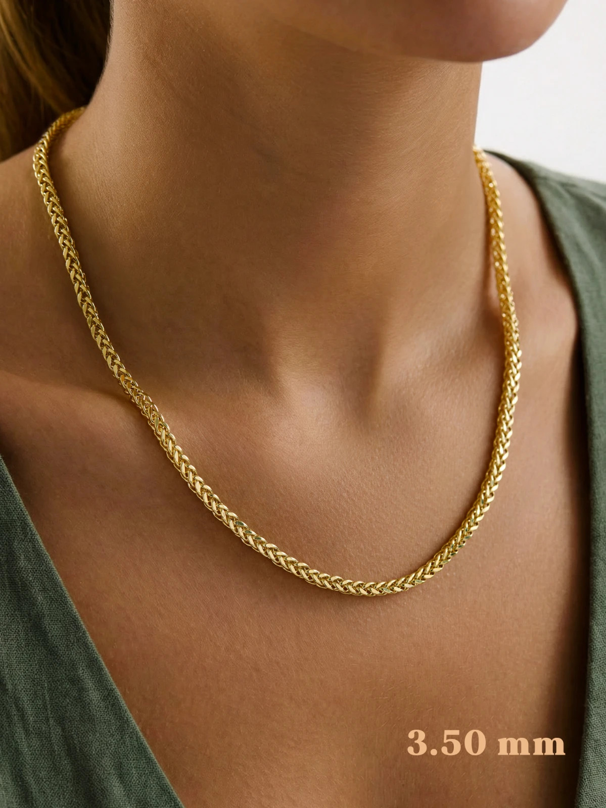 14K Gold Spiga (Wheat) Chain Necklace