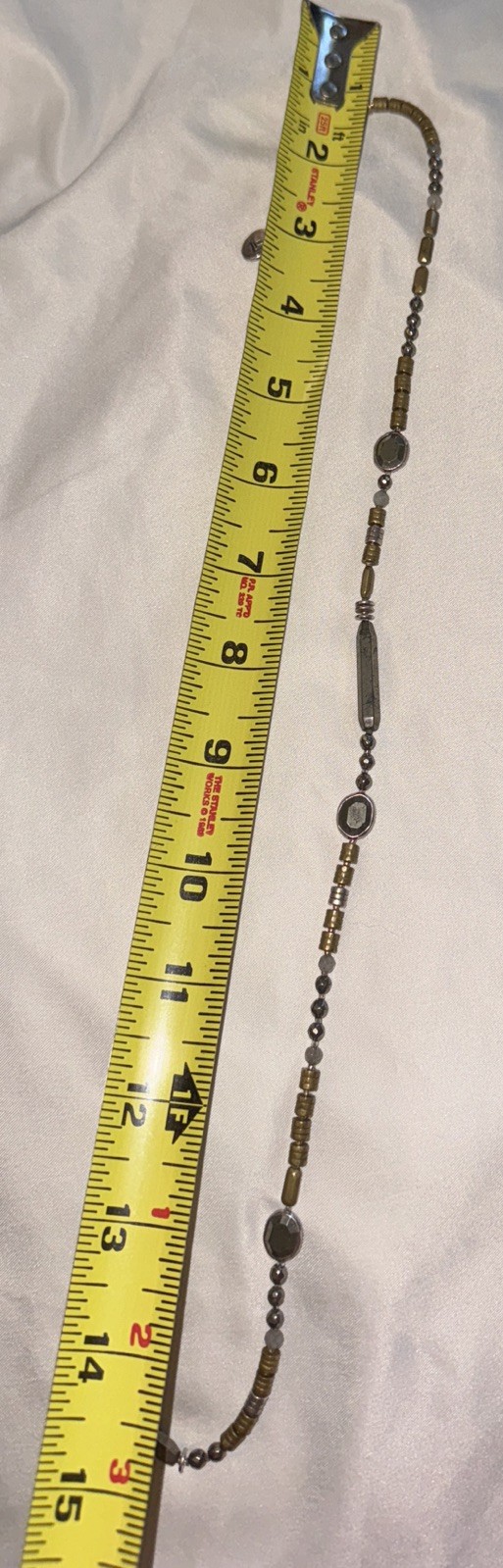 Silpada Show Your Metal Silver Brass Pyrite Labradorite Necklace 30” 46g N3104