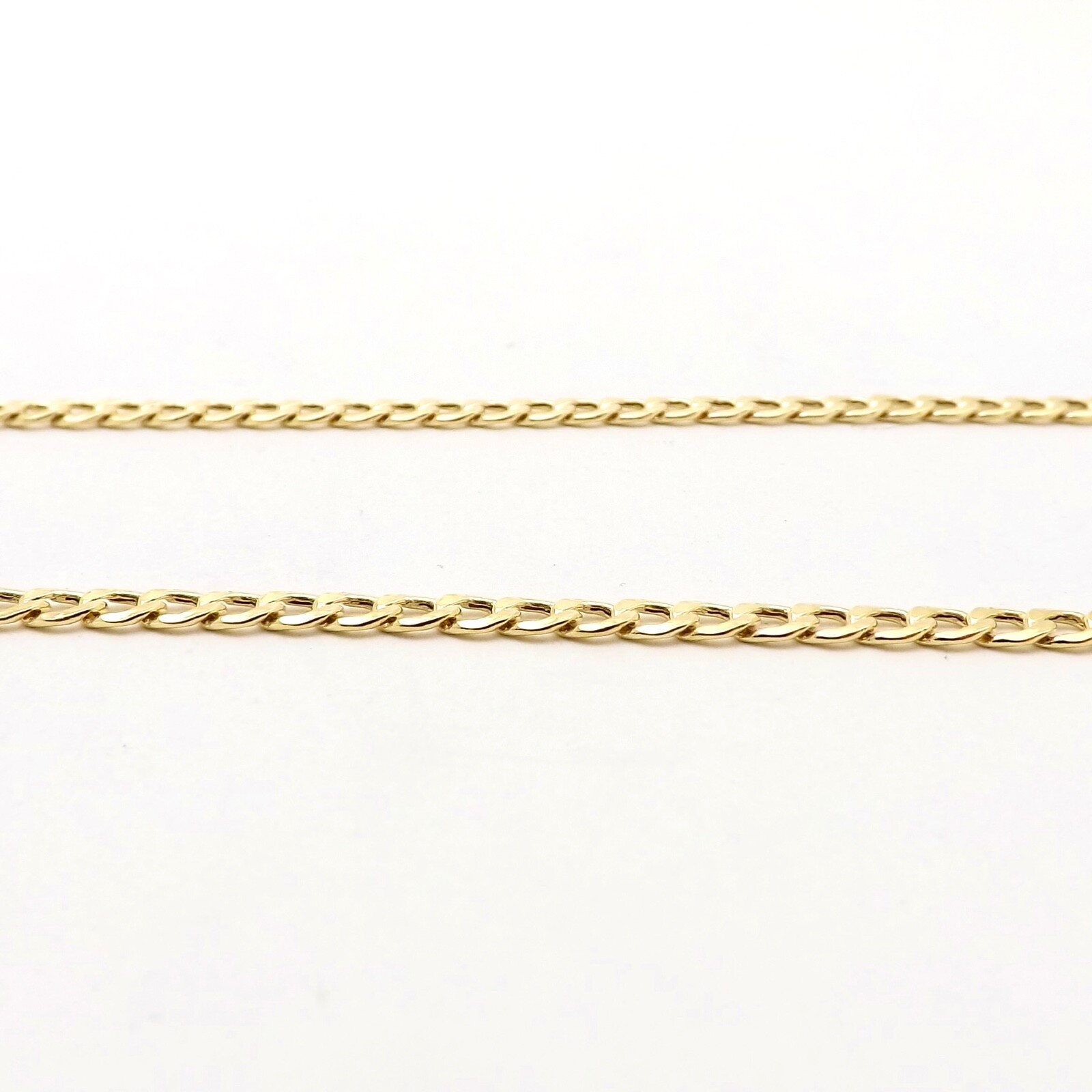 Solid 10k Gold Cuban Curb Link Pendant Chain Necklace 3.4mm 18in New