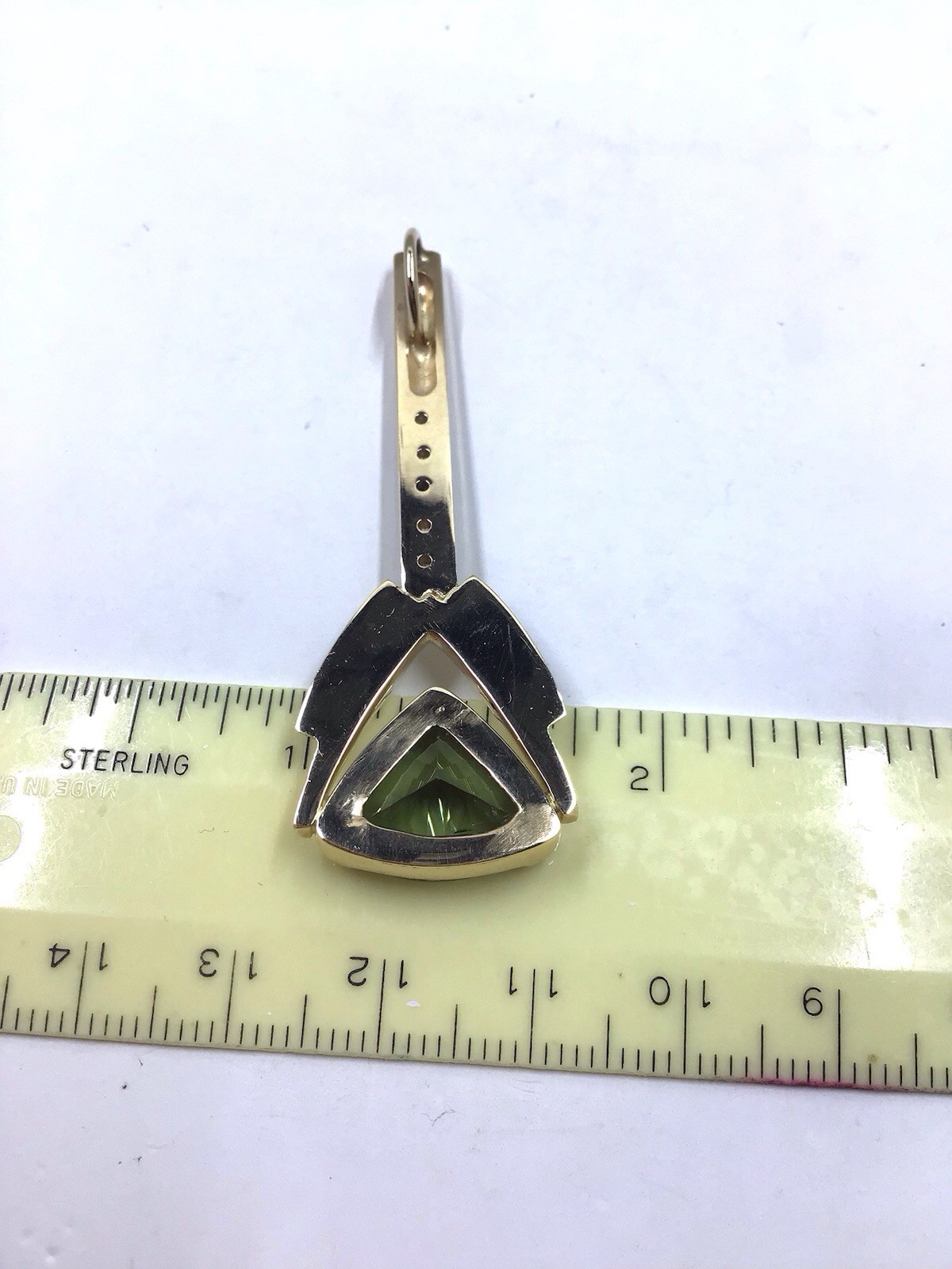 14K YG Tashmarine & Diamond Pendant