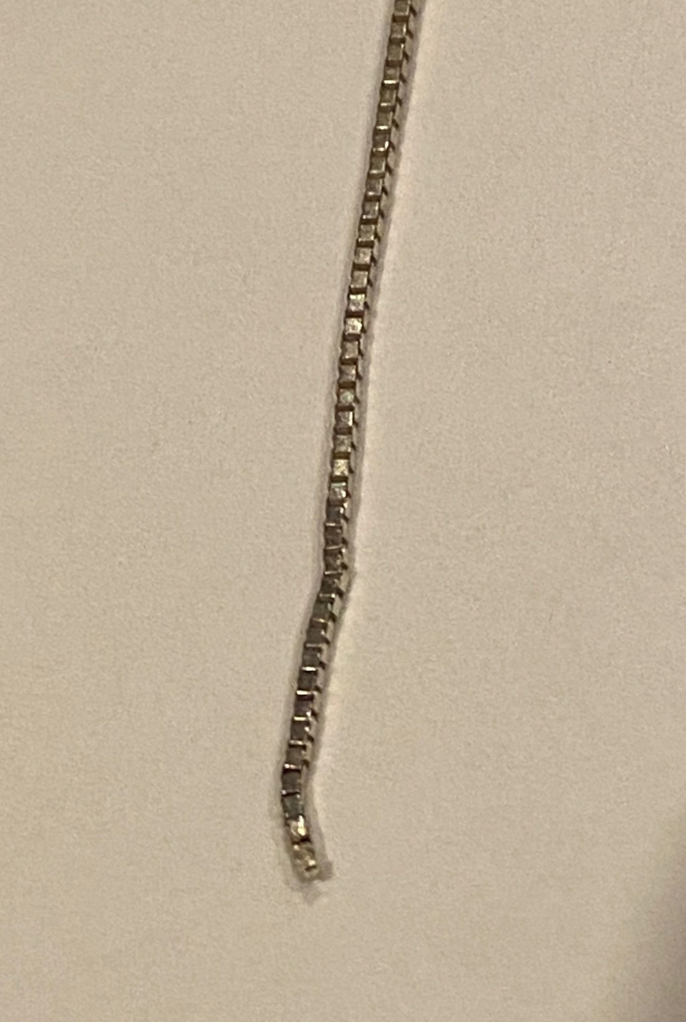Sterling Silver 17 1/2″ Box Chain Necklace Thin .7mm Wide @ 1 gram Jewelry