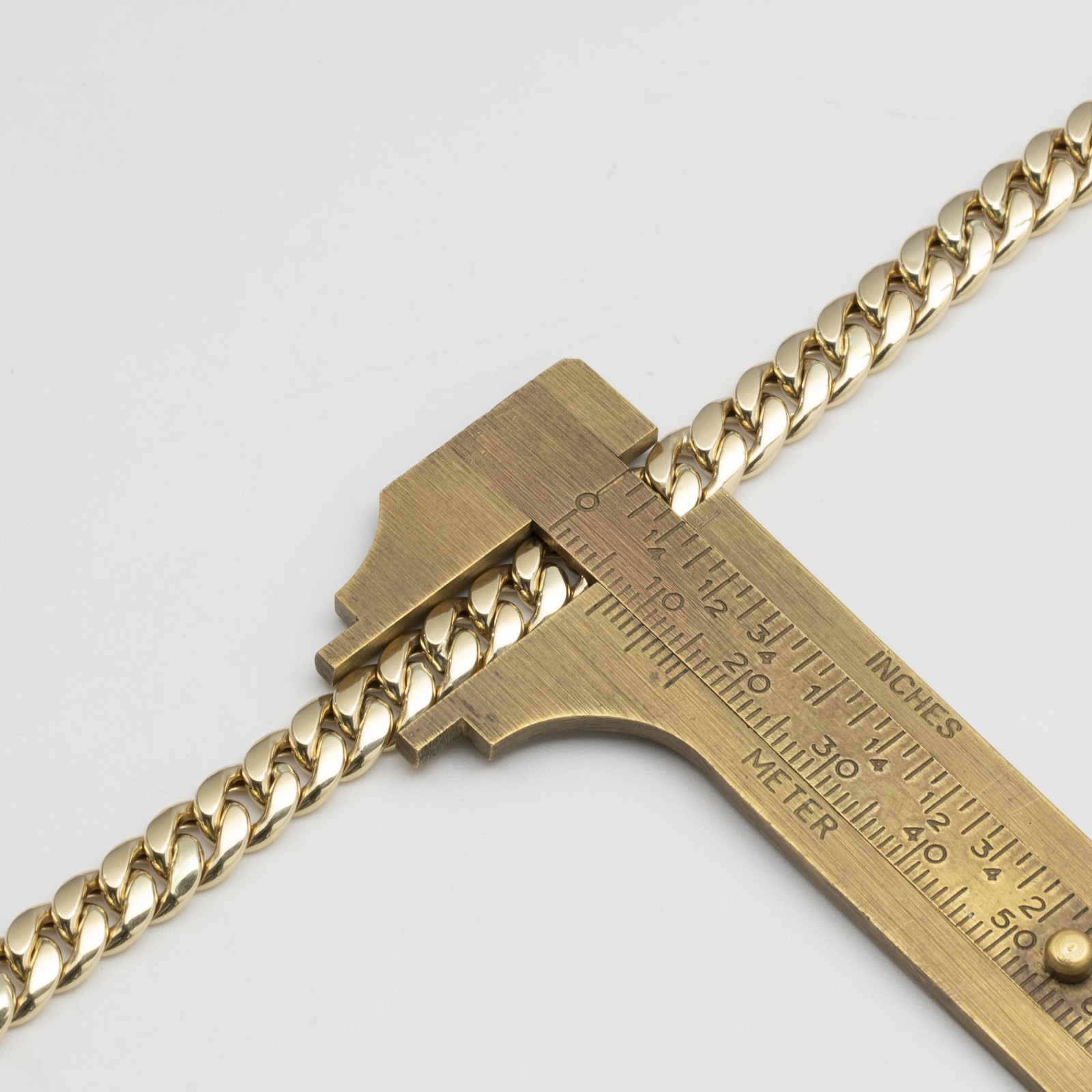 14K Yellow Gold 7.5mm Miami Cuban Link Chain Box Lock Necklace All Sizes