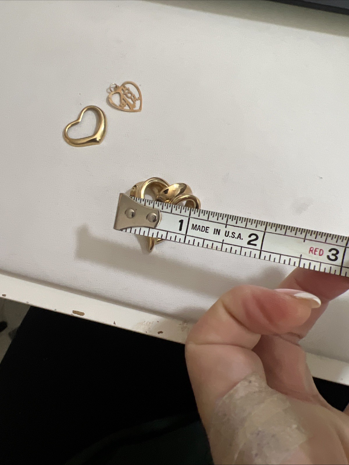 10k Gold Hollow Puffy Heart Pendant 1.7grams