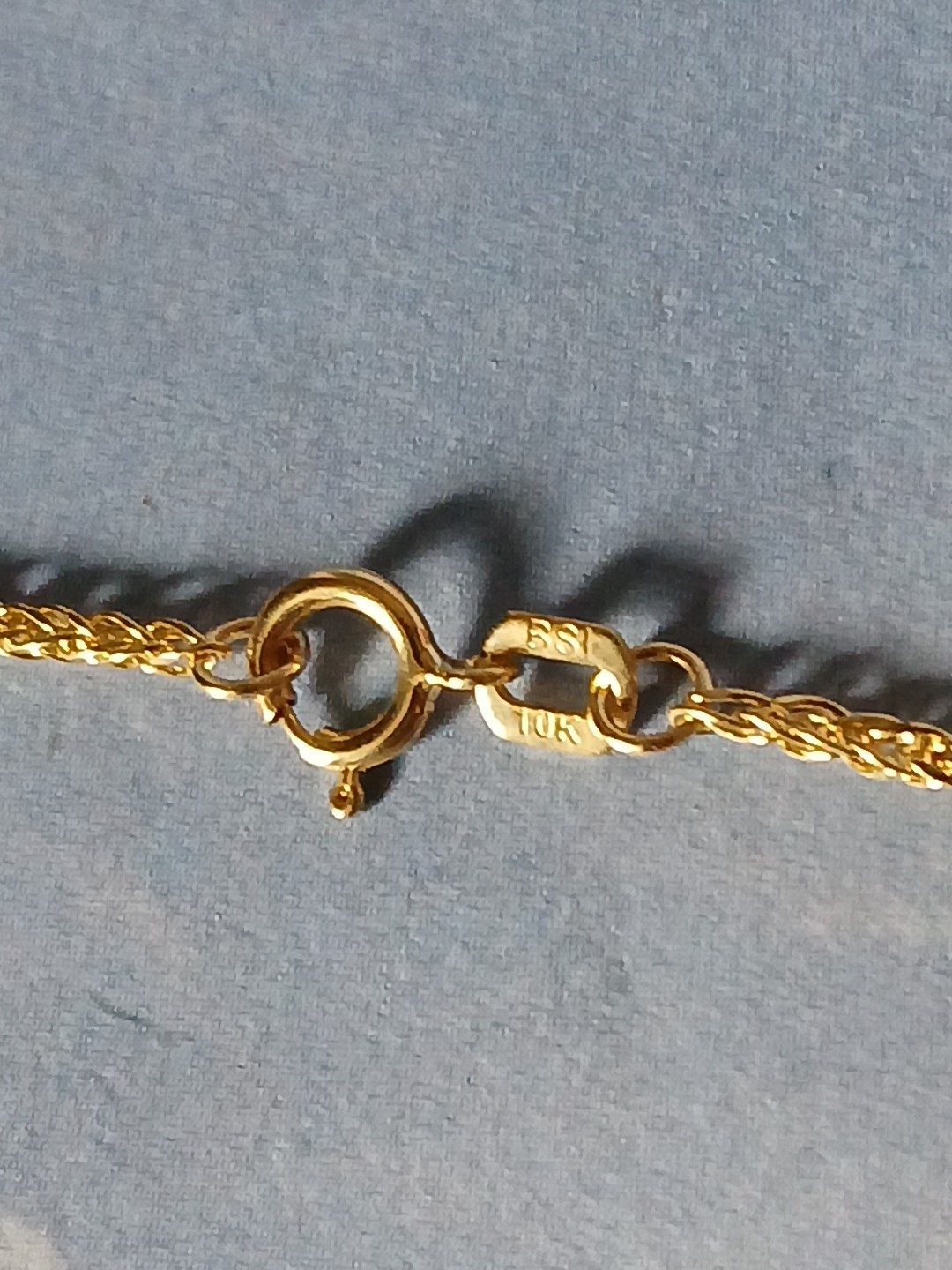 10k Gold Spiga Wheat Chain Necklace 1.7mm 20 Inch