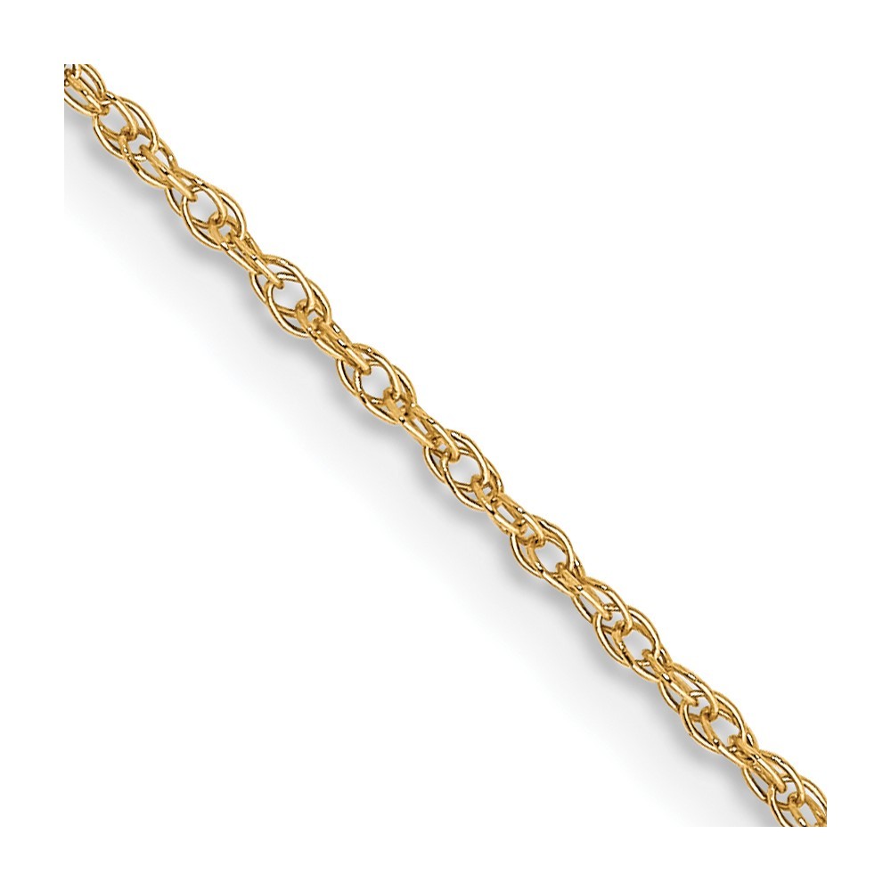 10k Yellow Gold .7mm Carded Cable Rope Chain Necklace 20 In, 0.78g