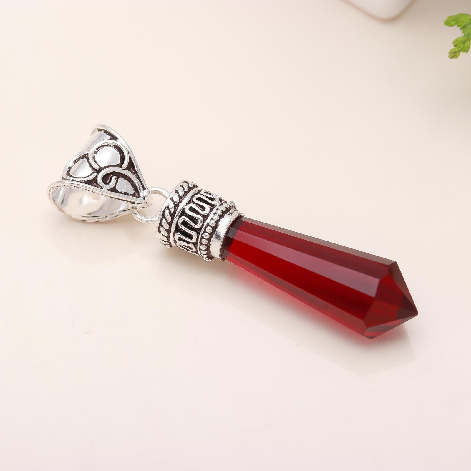 Garnet Gemstone Handmade Pendant 925 Sterling Silver Pendant Gift For Her