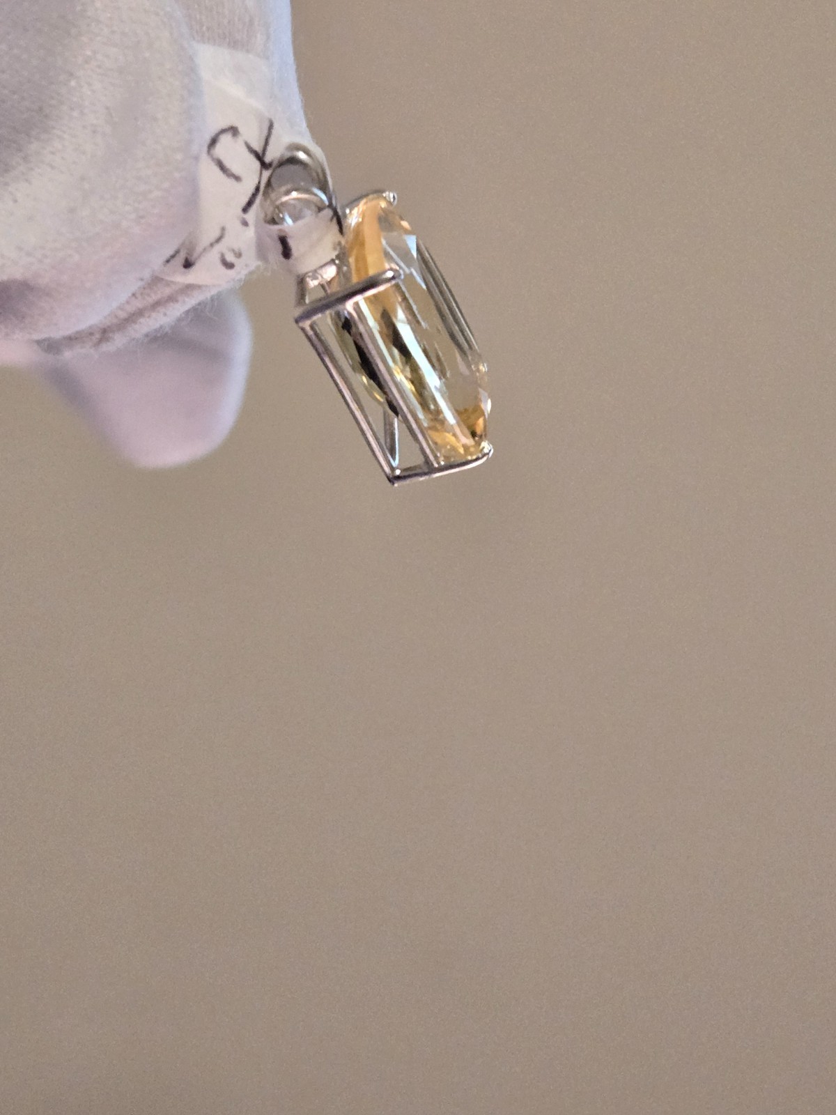 EXCELLENT CITRINE PENDANT 6.90CT NATURAL GLOWING/GREAT SATURATION/COLOR/LUSTER!