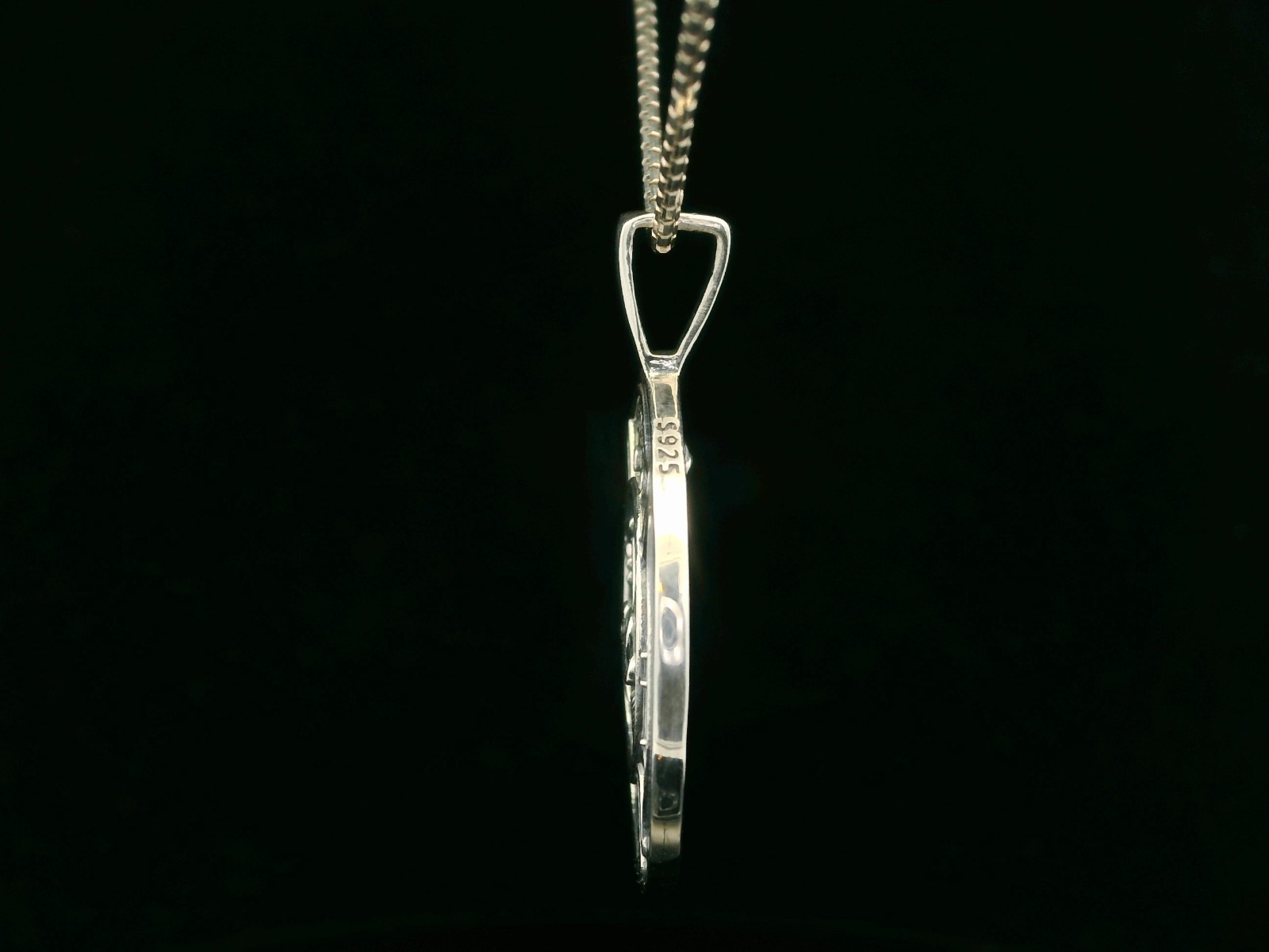 925 Sterling Silver Saint Florian Two-Sided Necklace