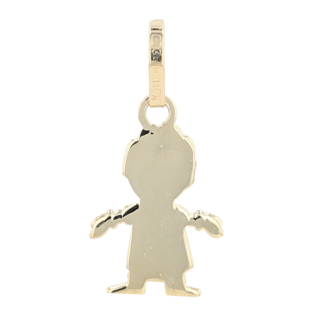 1″ Soy Un Niño Pendant without Chain 10k Yellow Gold Mexico 1.13 Grams