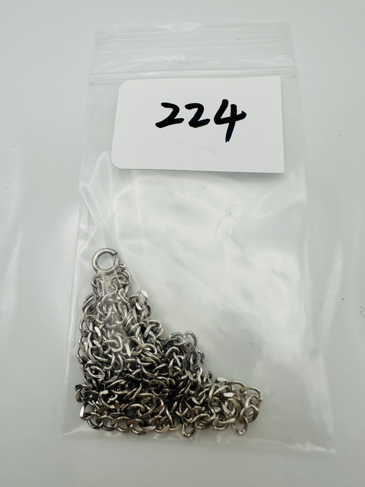 925 Mexico Sterling Silver 3mm Curb Chain Necklace 23.5”