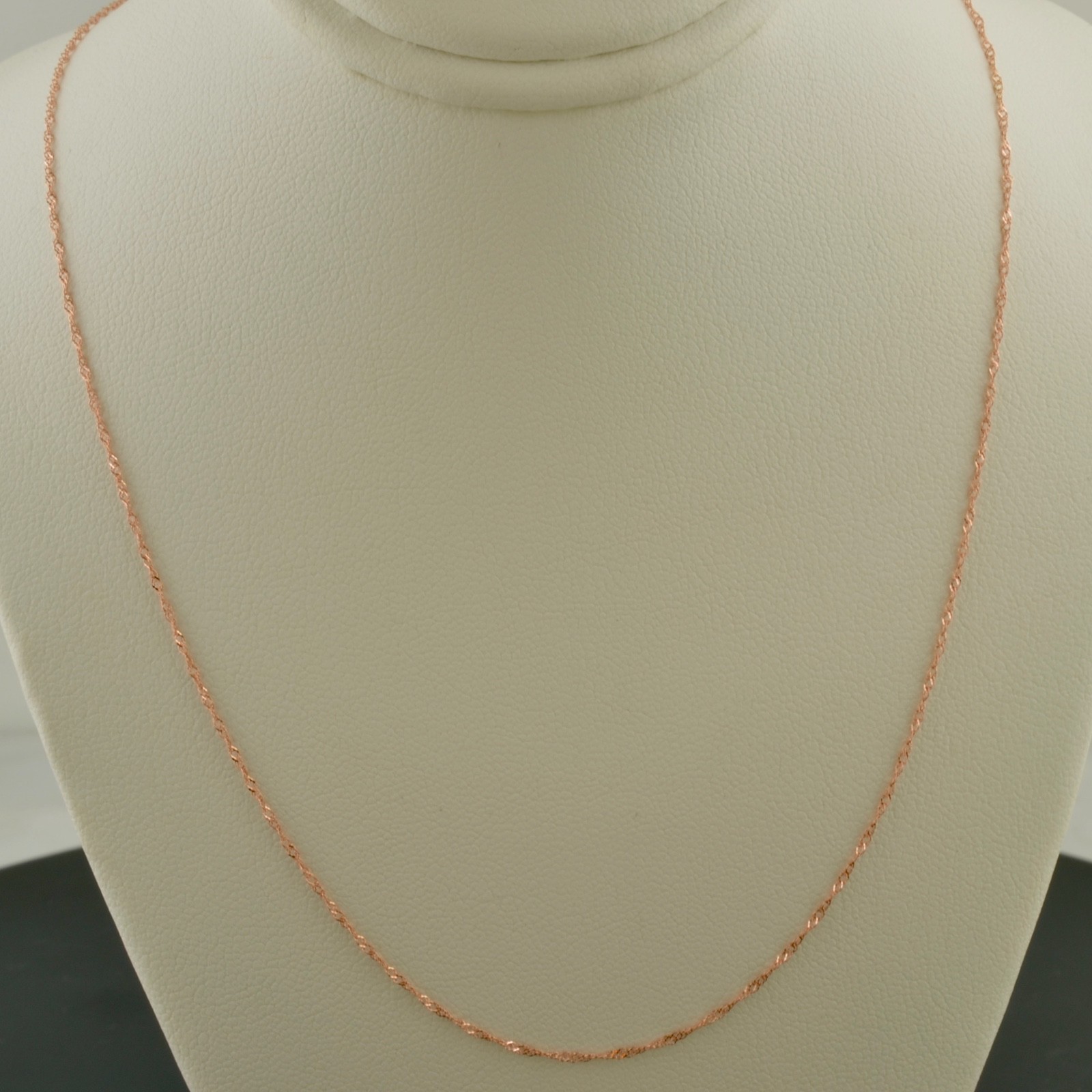 10K ROSE GOLD .7mm SINGAPORE 18 OR 20 INCH PENDANT CHAIN NECKLACE