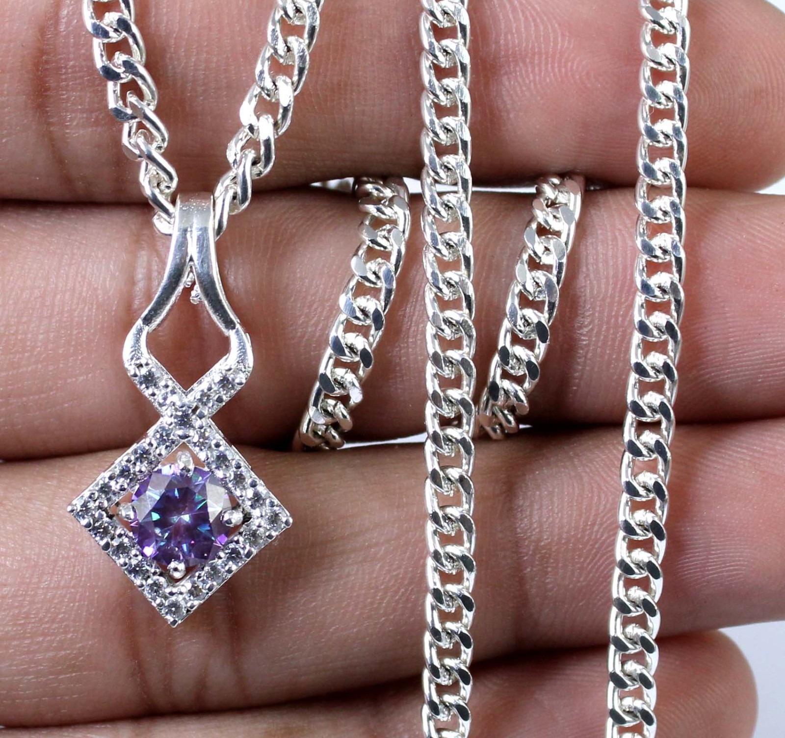 Purple Diamond Solitaire 1.23 Carat Round Cut Certified Latest Design Pendant