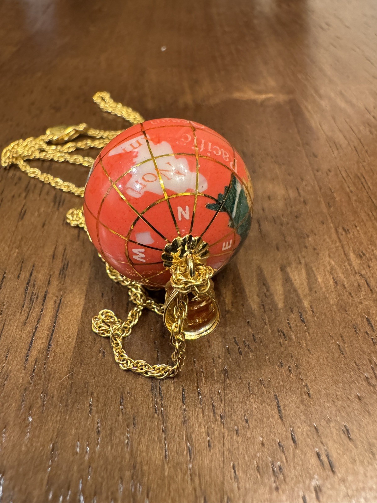 Vintage Michael Anthony 14k Yellow Gold Globe World Pendant Charm